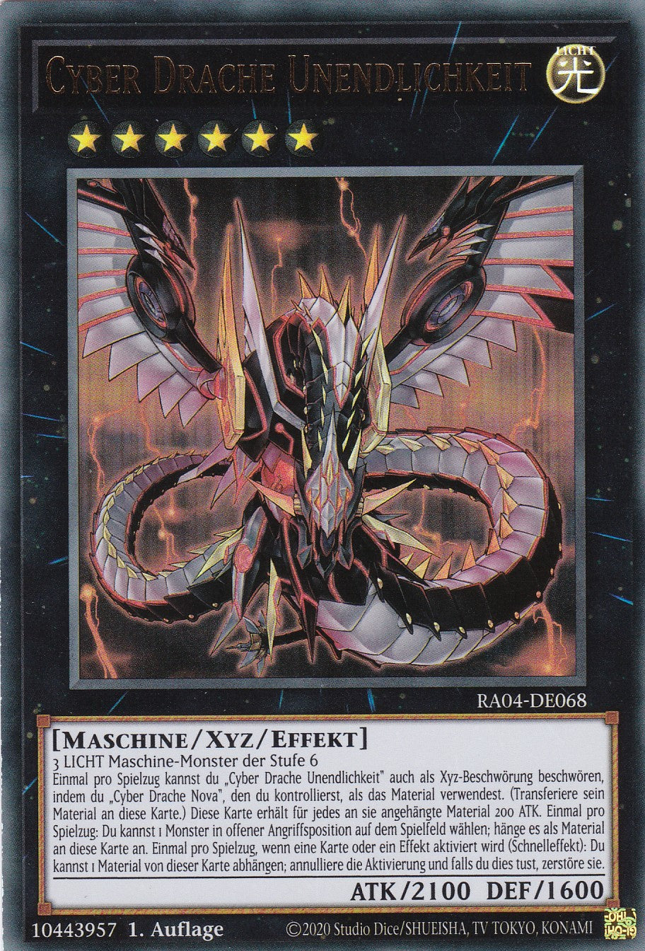 Cyber Drache Unendlichkeit - RA04-DE068 - Ultra Rare - Deutsch - 1. Auflage - Quarter Century Stampede