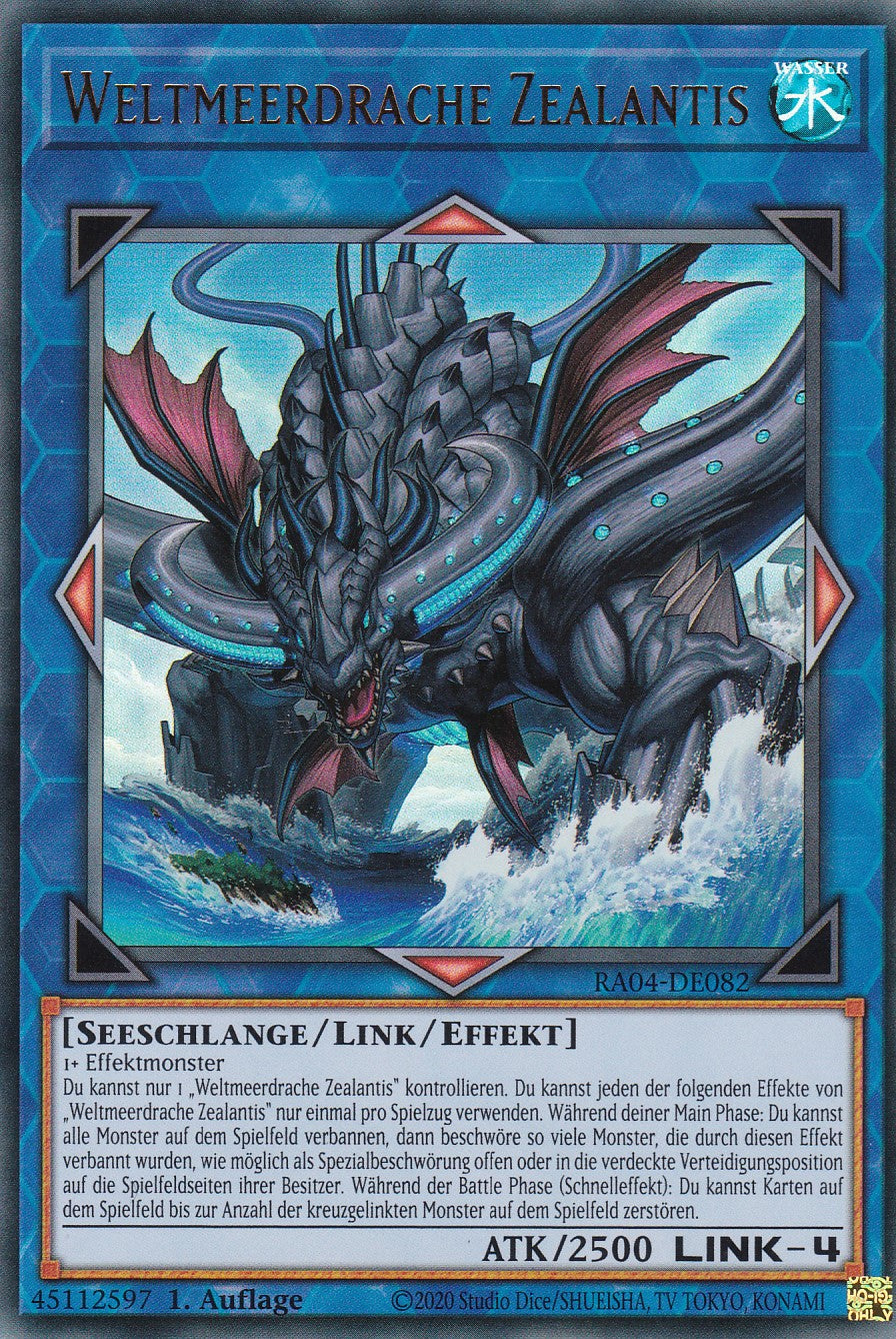 Weltmeerdrache Zealantis - RA04-DE082 - Ultra Rare - Deutsch - 1. Auflage - Quarter Century Stampede