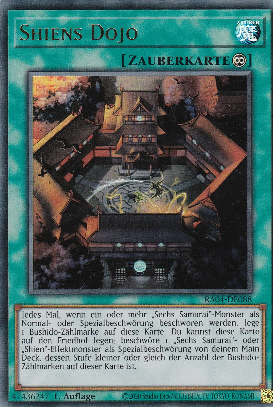 Shiens Dojo - RA04-DE088 - Ultra Rare - Deutsch - 1. Auflage - Quarter Century Stampede