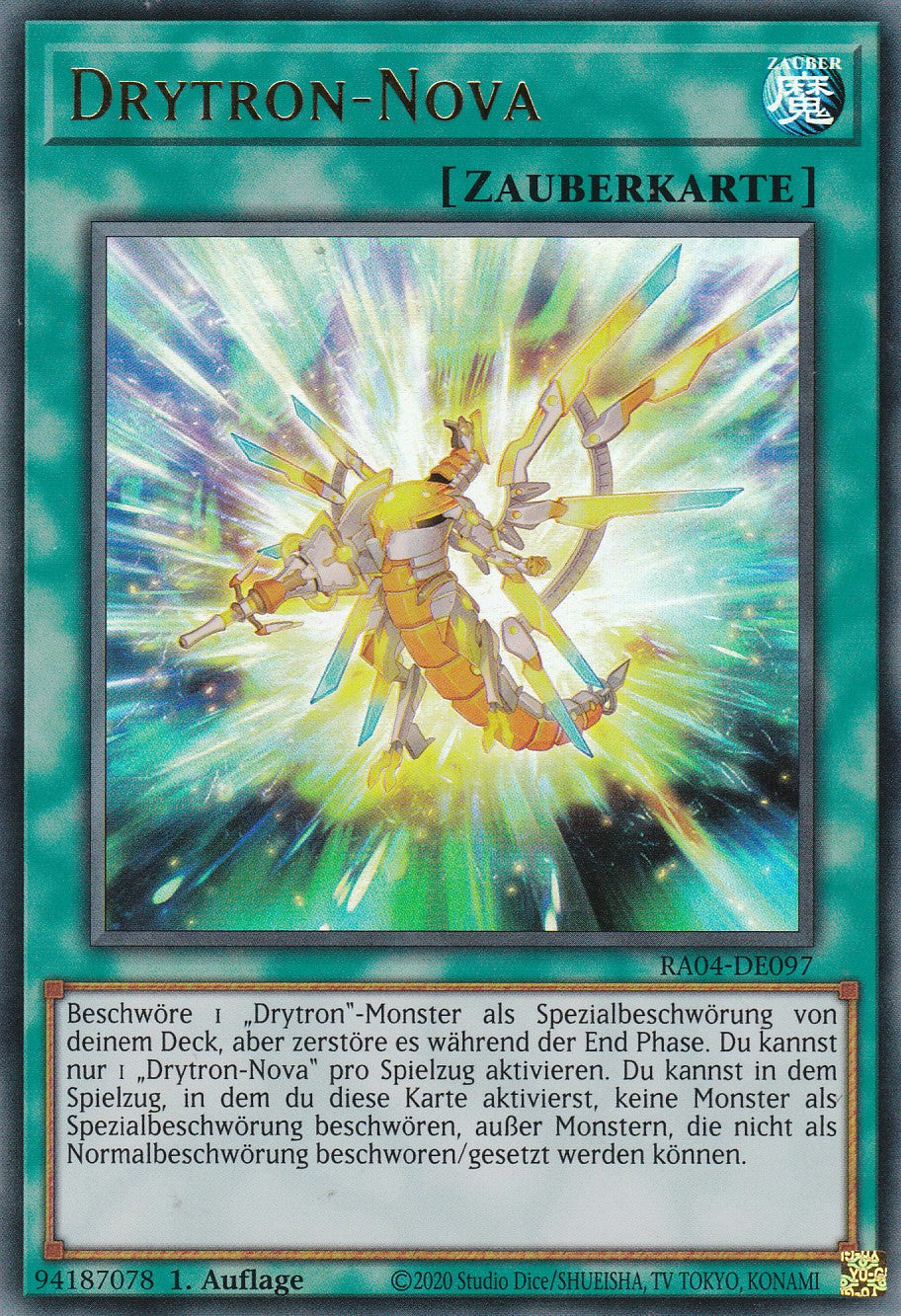 Drytron-Nova - RA04-DE097 - Ultra Rare - Deutsch - 1. Auflage - Quarter Century Stampede