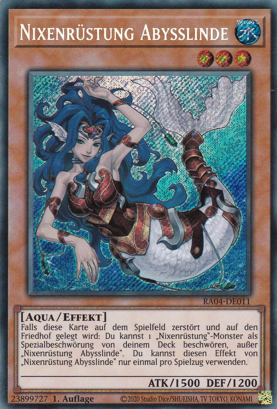 Nixenrüstung-Abysslinde - RA04-DE011 - Secret Rare - Deutsch - 1. Auflage - Quarter Century Stampede
