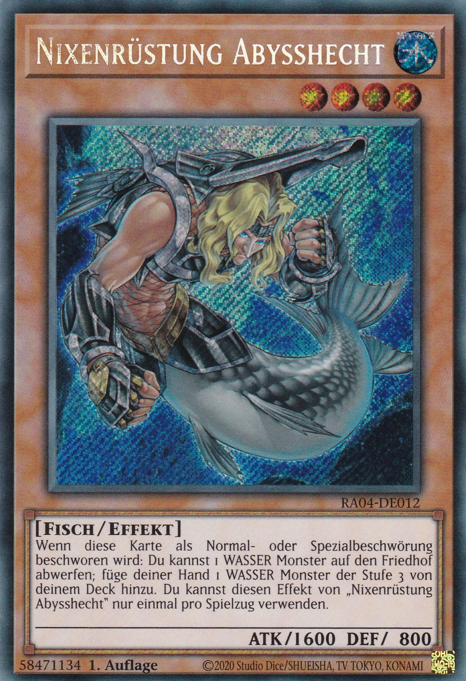 Nixenrüstung Abysshecht - RA04-DE012 - Secret Rare - Deutsch - 1. Auflage - Quarter Century Stampede