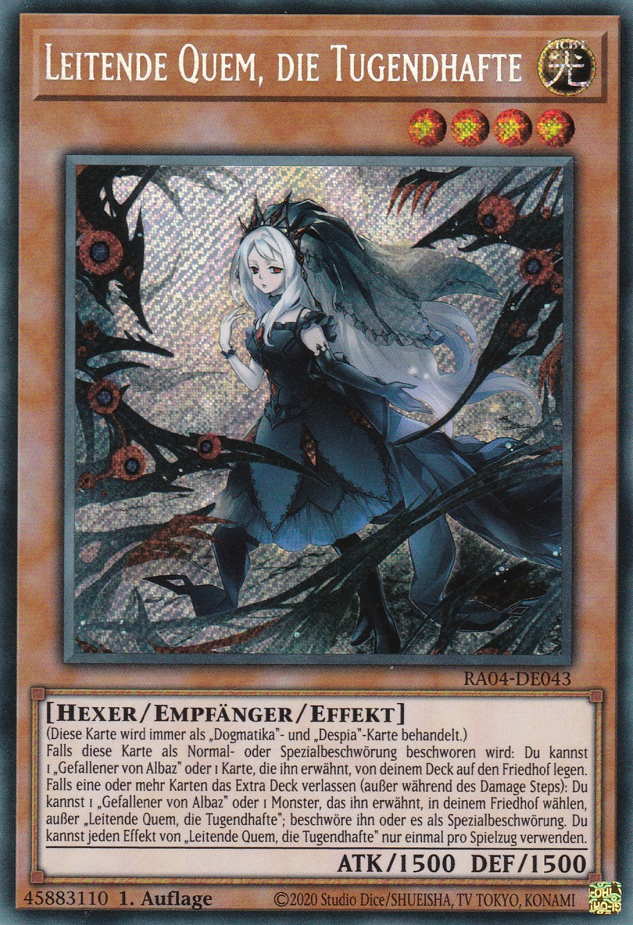 Leitende Quem, die Tugendhafte - RA04-DE043 - Secret Rare - Deutsch - 1. Auflage - Quarter Century Stampede