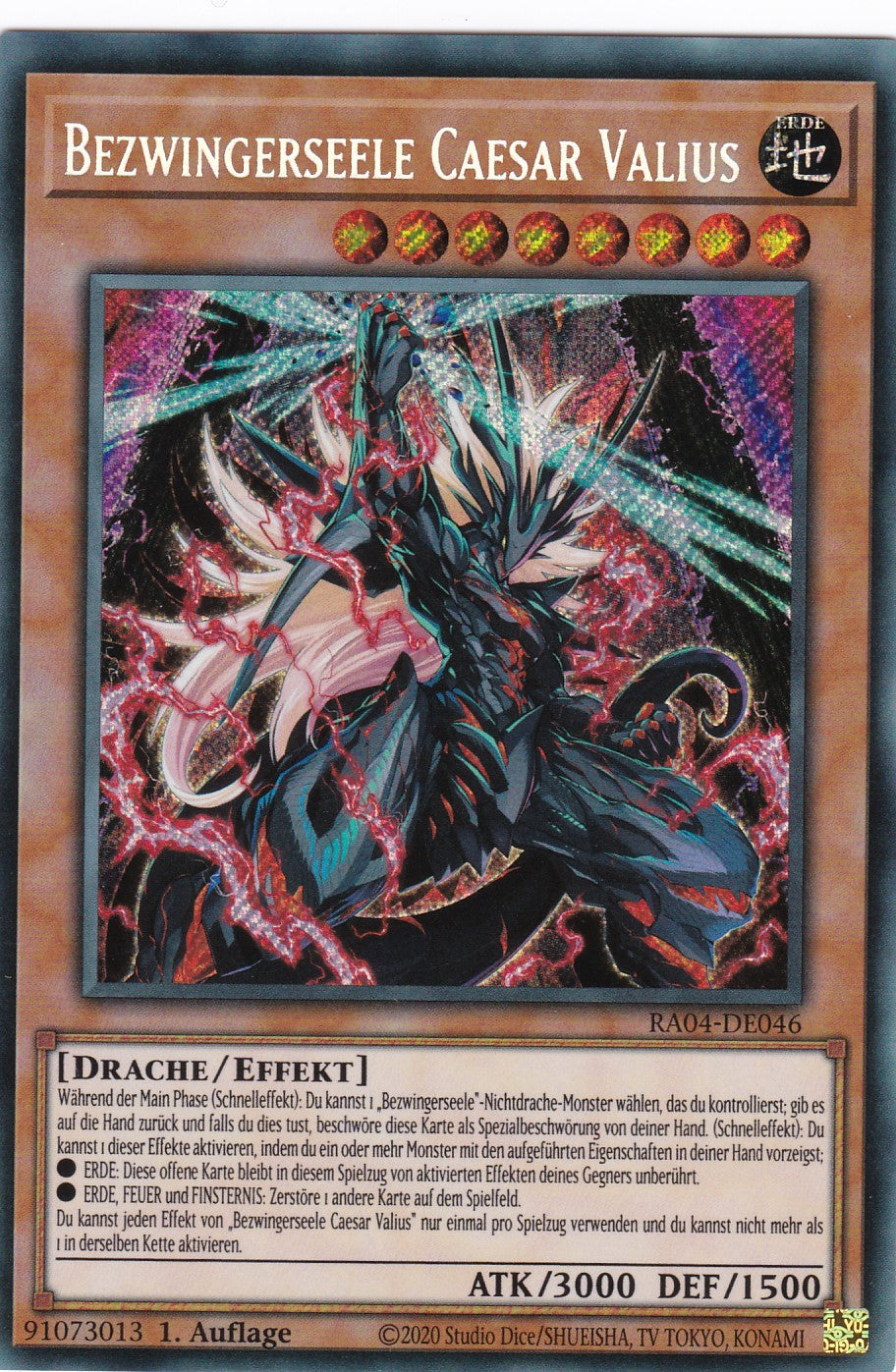 Bezwingerseele Caesar Valius - RA04-DE046 - Secret Rare - Deutsch - 1. Auflage - Quarter Century Stampede