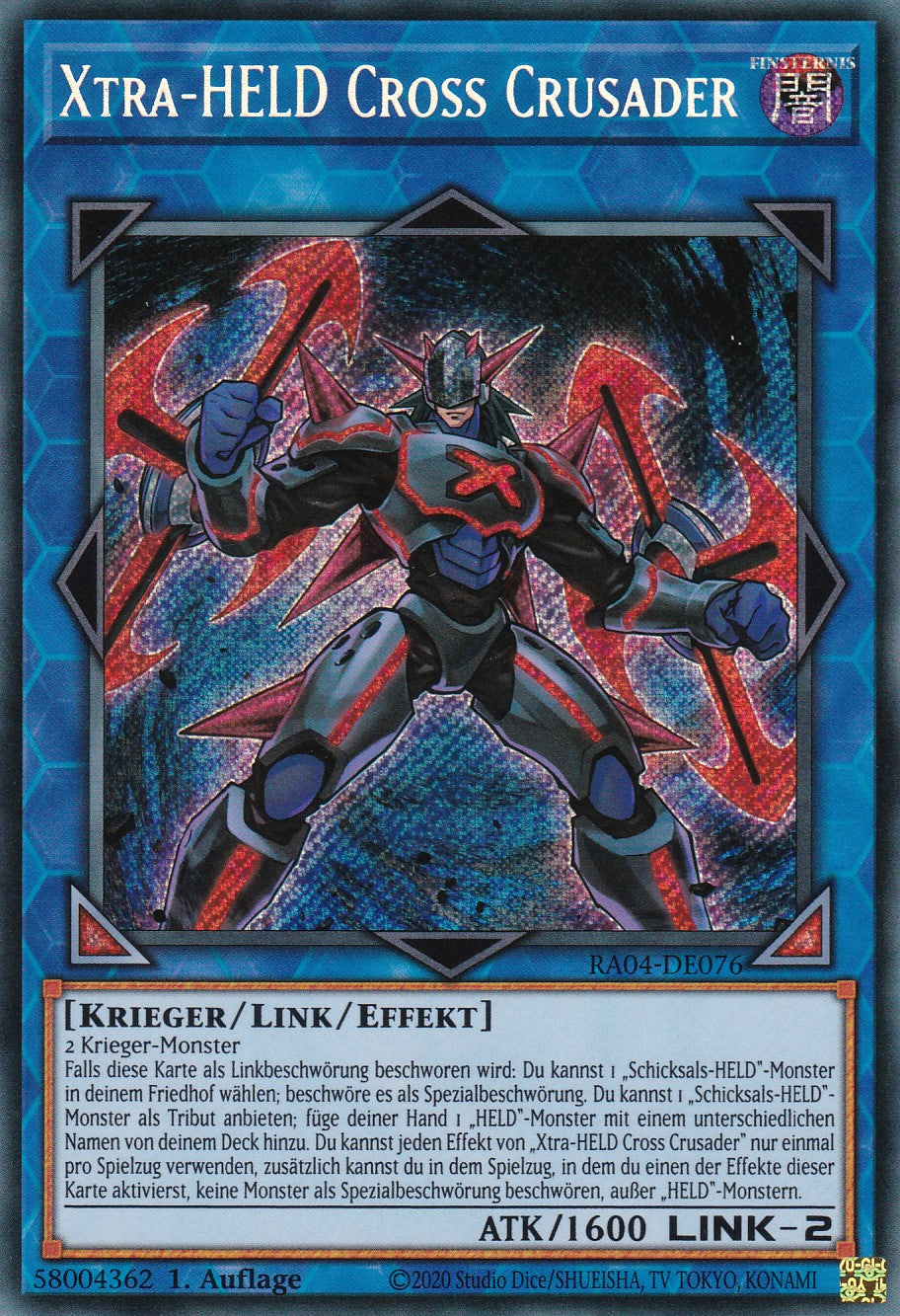 Xtra-HELD Cross Crusader - RA04-DE076 - Secret Rare - Deutsch - 1. Auflage - Quarter Century Stampede
