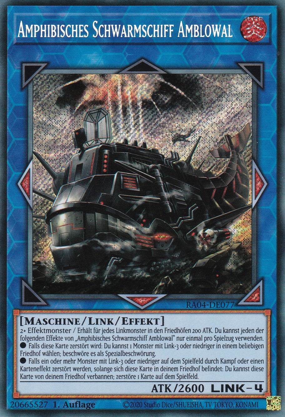 Amphibisches Schwarmschiff Amblowal - RA04-DE077 - Secret Rare - Deutsch - 1. Auflage - Quarter Century Stampede