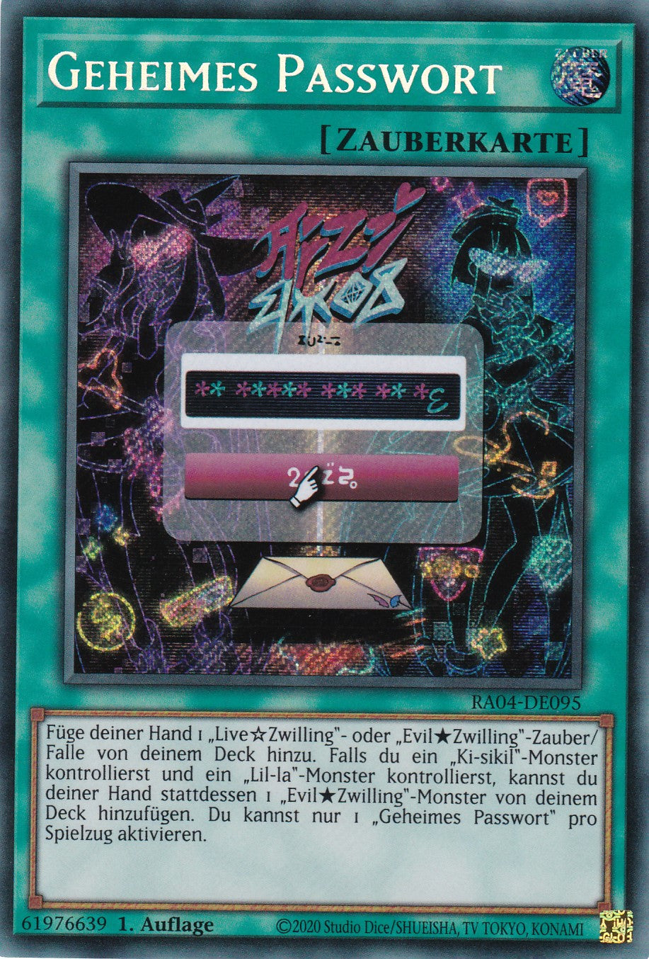 Geheimes Passwort - RA04-DE095 - Secret Rare - Deutsch - 1. Auflage - Quarter Century Stampede