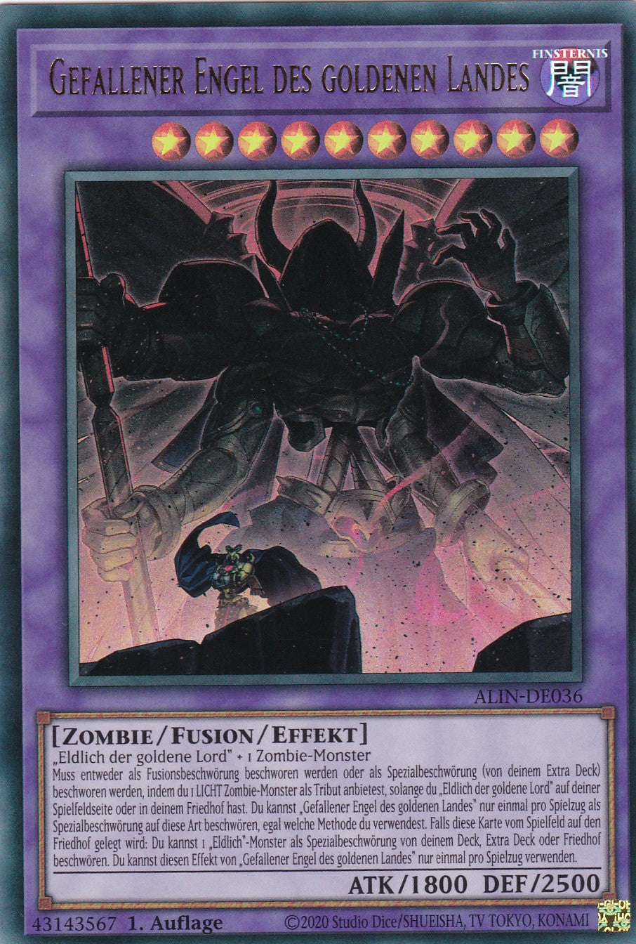 Gefallener Engel des Goldenen Landes - ALIN-DE036 - Ultra Rare - Deutsch - 1. Auflage - Alliance Insight