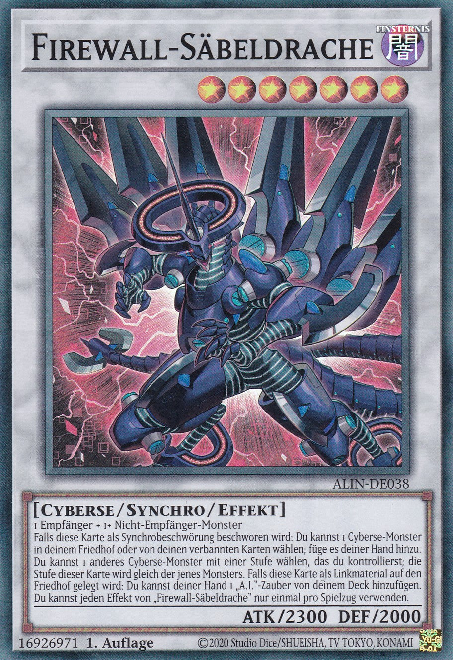 Firewall-Säbeldrache - ALIN-DE038 - Super Rare - Deutsch - 1. Auflage - Alliance Insight