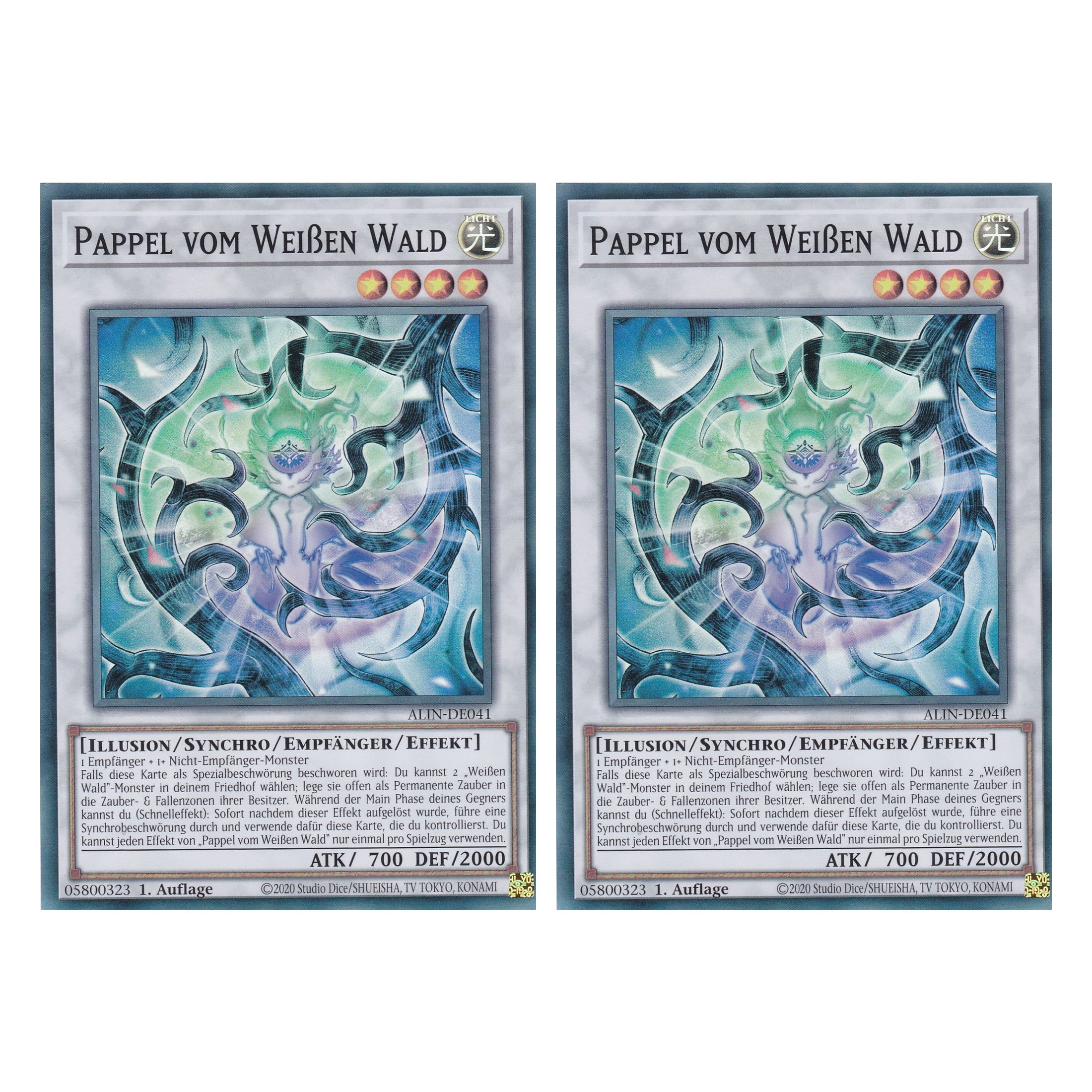 Pappel vom Weißen Wald - ALIN-DE041 - Super Rare - Deutsch - 1. Auflage - Alliance Insight - Playset (3 Kopien) - Yu-Gi-Oh!