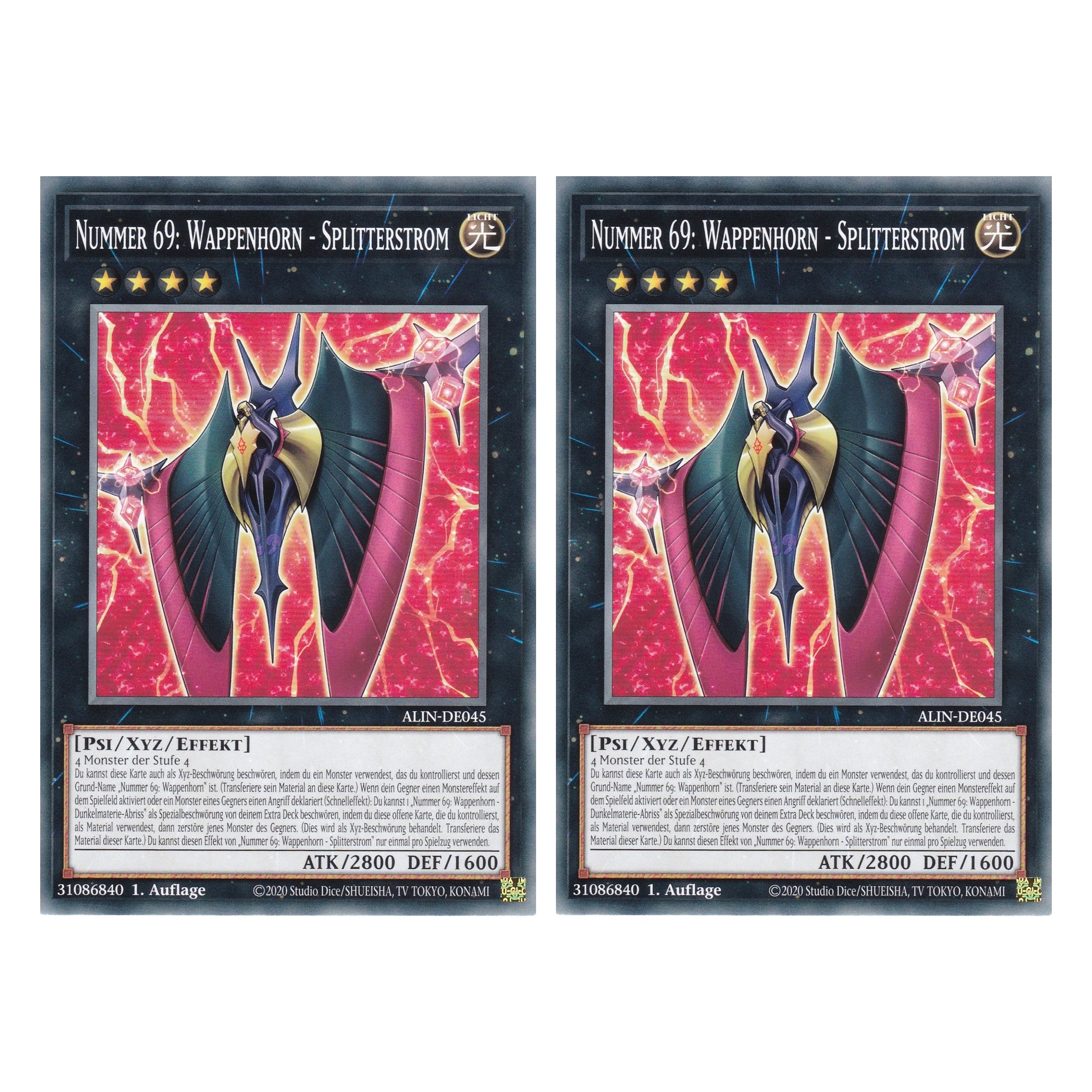 Nummer 69: Wappenhorn - Splitterstrom - ALIN-DE045 - Common - Deutsch - 1. Auflage - Alliance Insight - Playset (3 Kopien) - Yu-Gi-Oh!