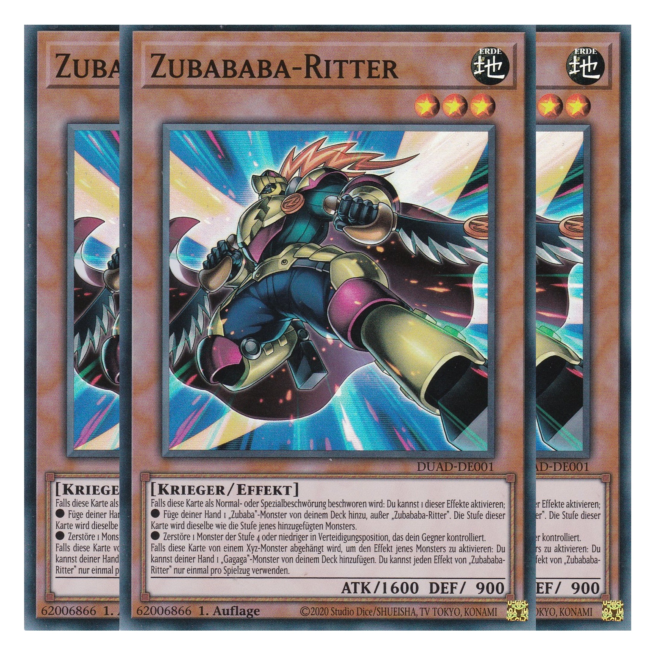 Zubababa-Ritter - DUAD-DE001 - Super Rare - Deutsch - 1. Auflage - Duelist’s Advance - Playset (3 Kopien) - Yu-Gi-Oh!