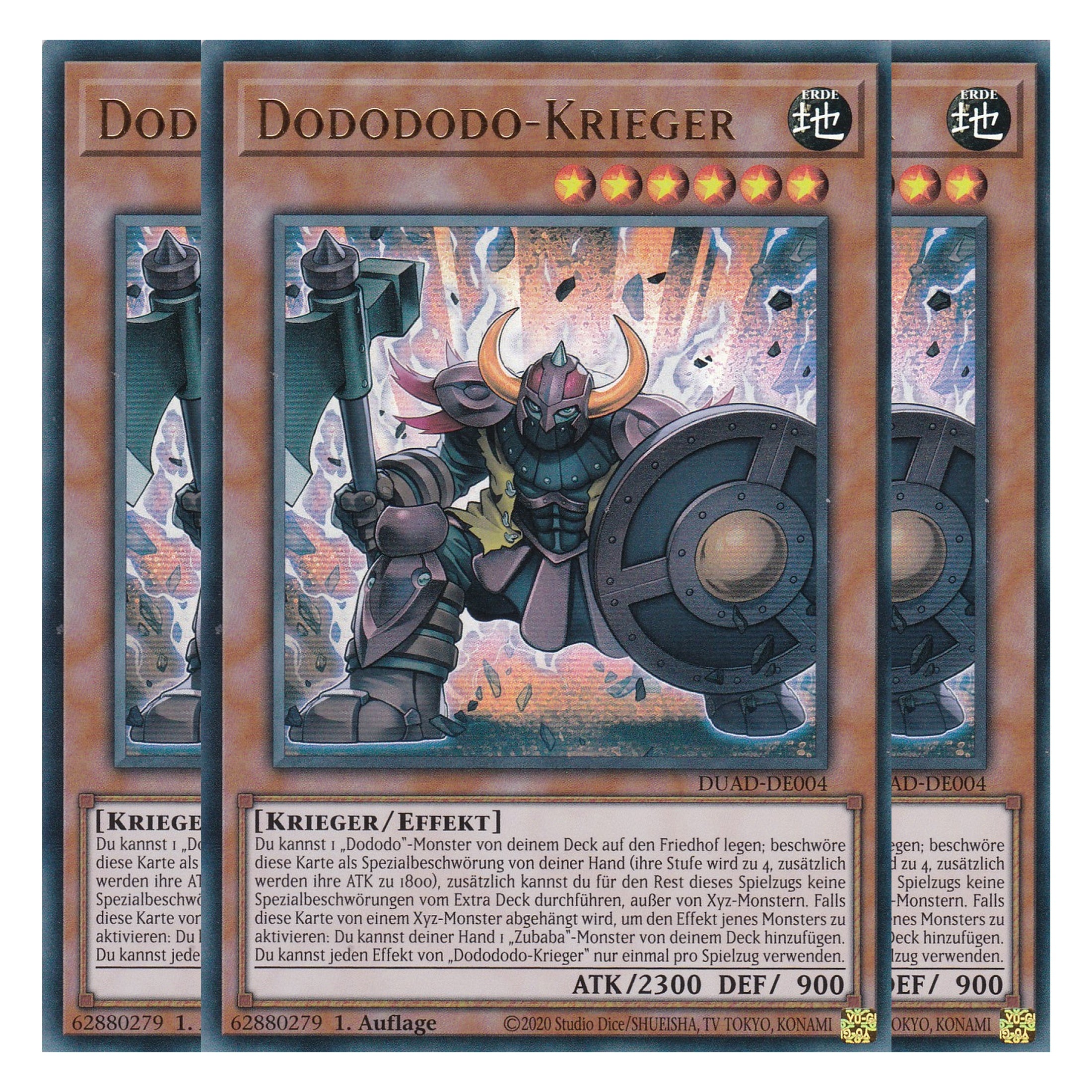 Dodododo-Krieger - DUAD-DE004 - Ultra Rare - Deutsch - 1. Auflage - Duelist’s Advance - Playset (3 Kopien) - Yu-Gi-Oh!