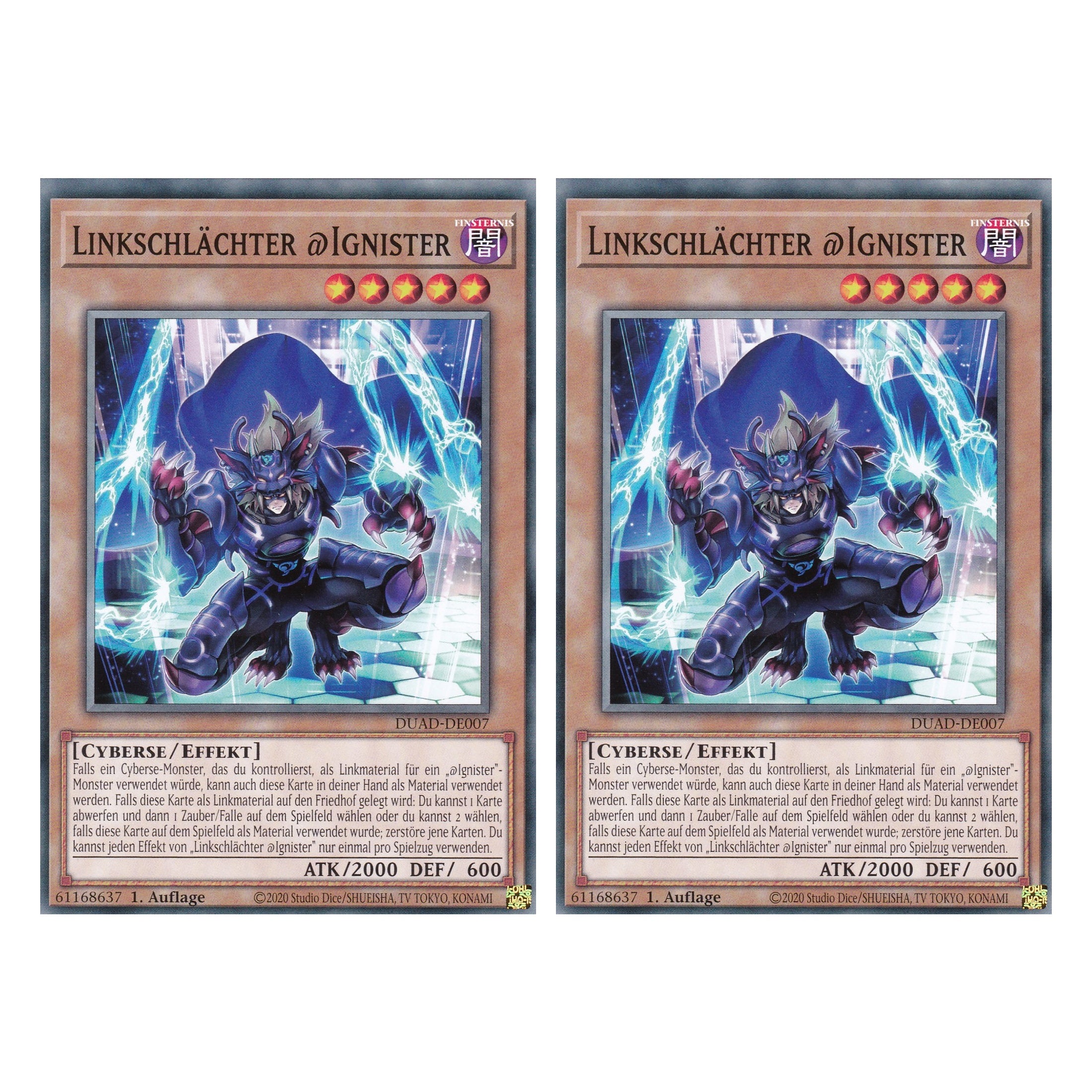 Linkschlächter @Ignister - DUAD-DE007 - Common - Deutsch - 1. Auflage - Duelist’s Advance - Duo Set (2 Stück) - Yu-Gi-Oh!