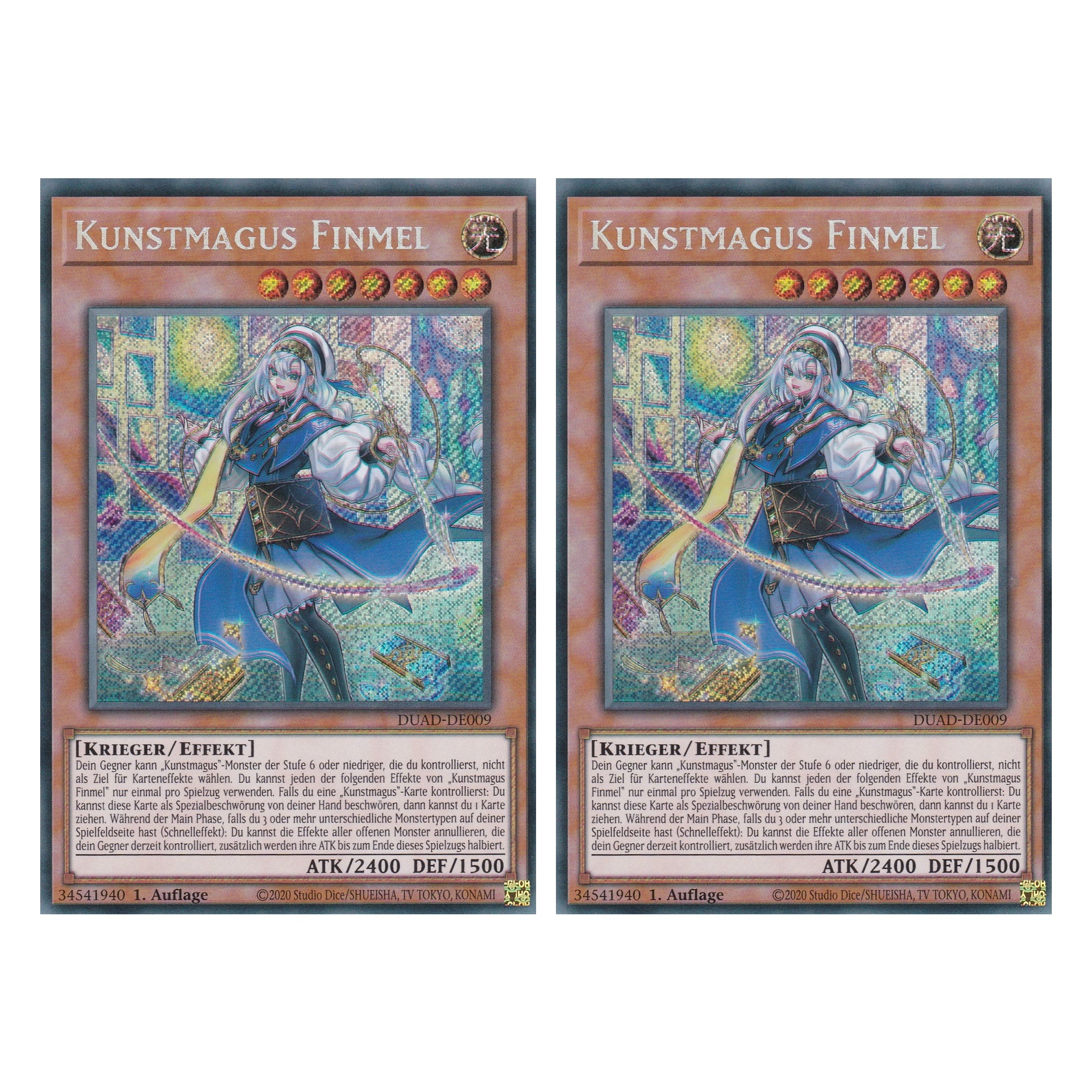 Kunstmagus Finmel - DUAD-DE009 - Secret Rare - Deutsch - 1. Auflage - Duelist’s Advance - Duo Set (2 Stück) - Yu-Gi-Oh!