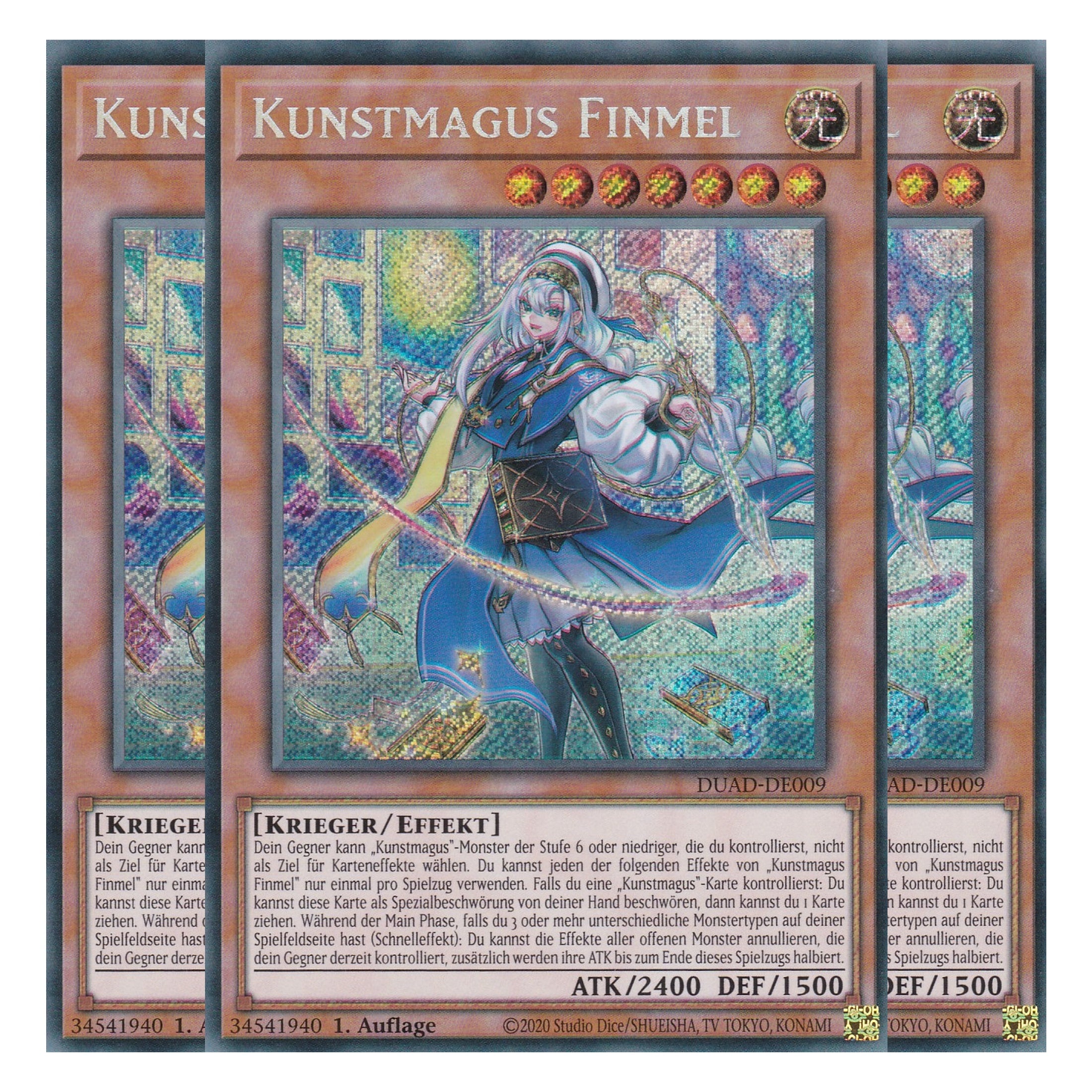 Kunstmagus Finmel - DUAD-DE009 - Secret Rare - Deutsch - 1. Auflage - Duelist’s Advance - Playset (3 Kopien) - Yu-Gi-Oh!