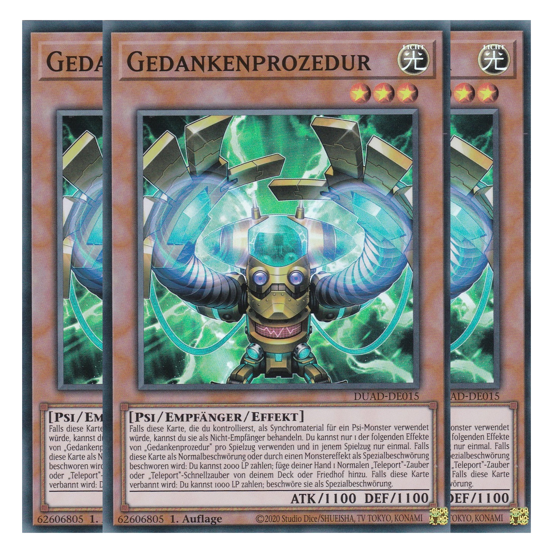 Gedankenprozedur - DUAD-DE015 - Super Rare - Deutsch - 1. Auflage - Duelist’s Advance - Playset (3 Kopien) - Yu-Gi-Oh!