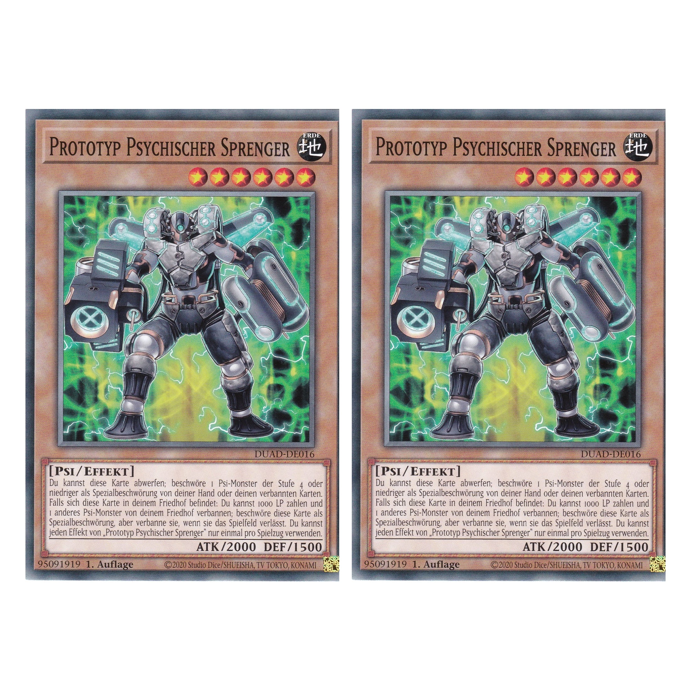 Prototyp Psychischer Sprenger - DUAD-DE016 - Common - Deutsch - 1. Auflage - Duelist’s Advance - Duo Set (2 Stück) - Yu-Gi-Oh!