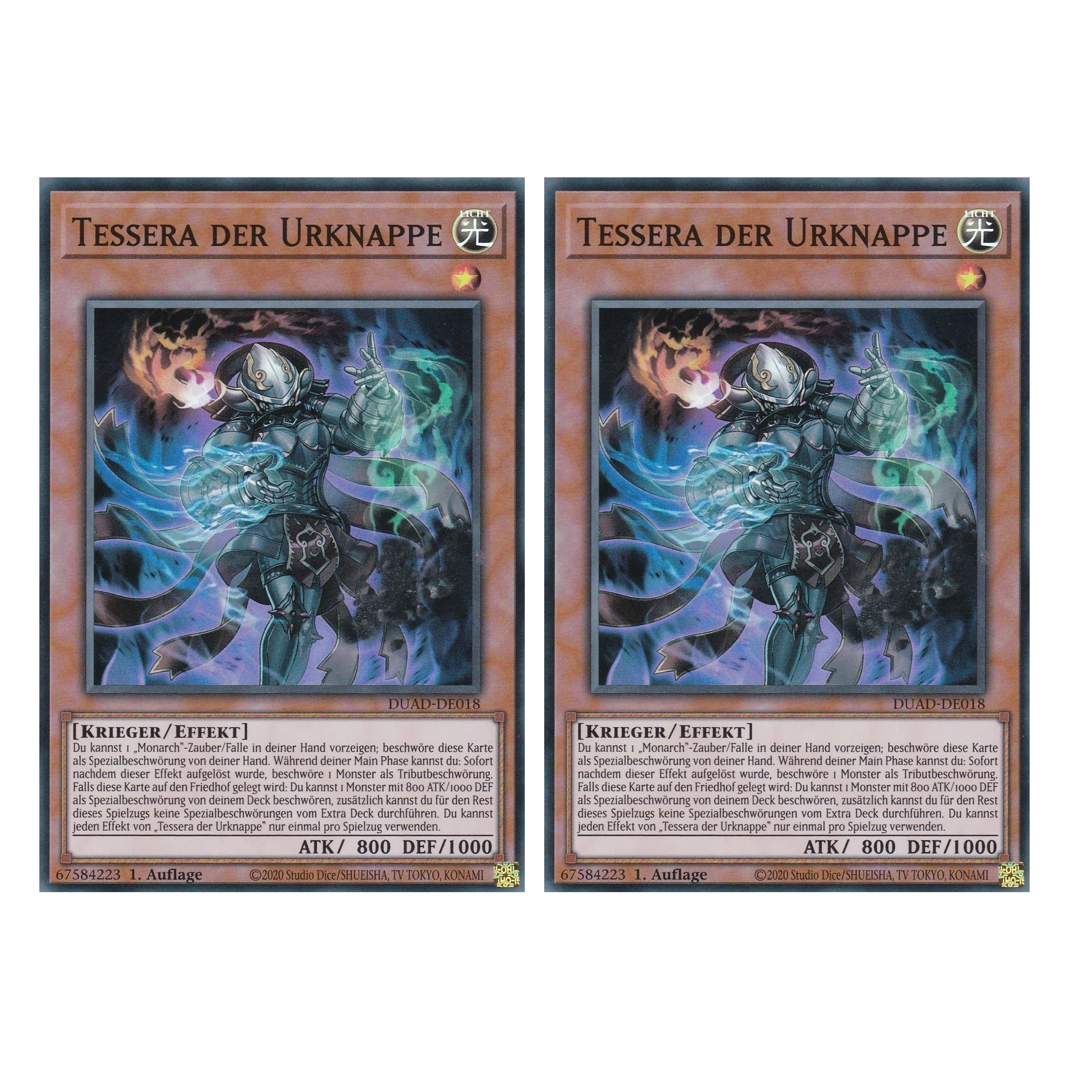 Tessera der Urknappe - DUAD-DE018 - Super Rare - Deutsch - 1. Auflage - Duelist’s Advance - Duo Set (2 Stück) - Yu-Gi-Oh!