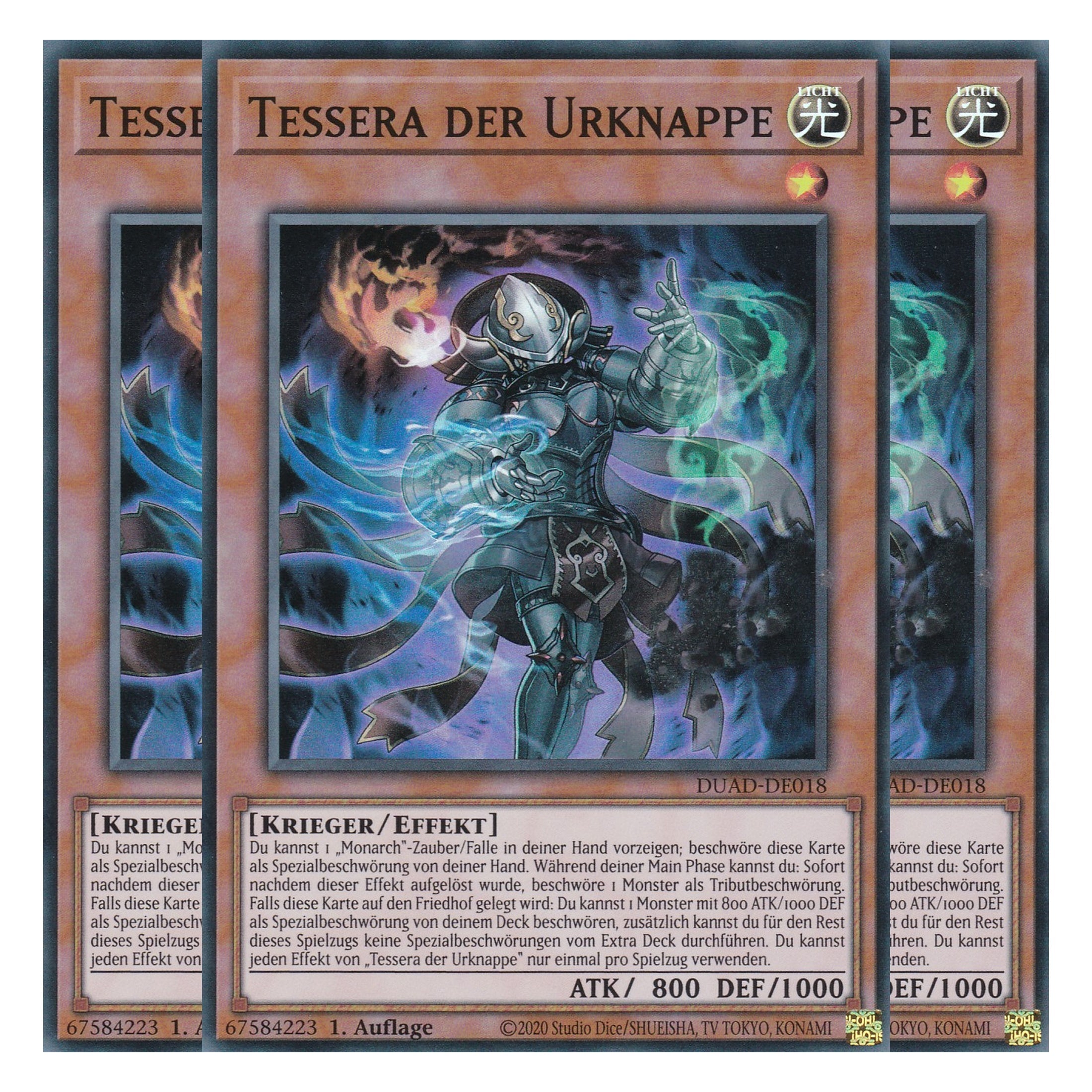 Tessera der Urknappe - DUAD-DE018 - Super Rare - Deutsch - 1. Auflage - Duelist’s Advance - Playset (3 Kopien) - Yu-Gi-Oh!