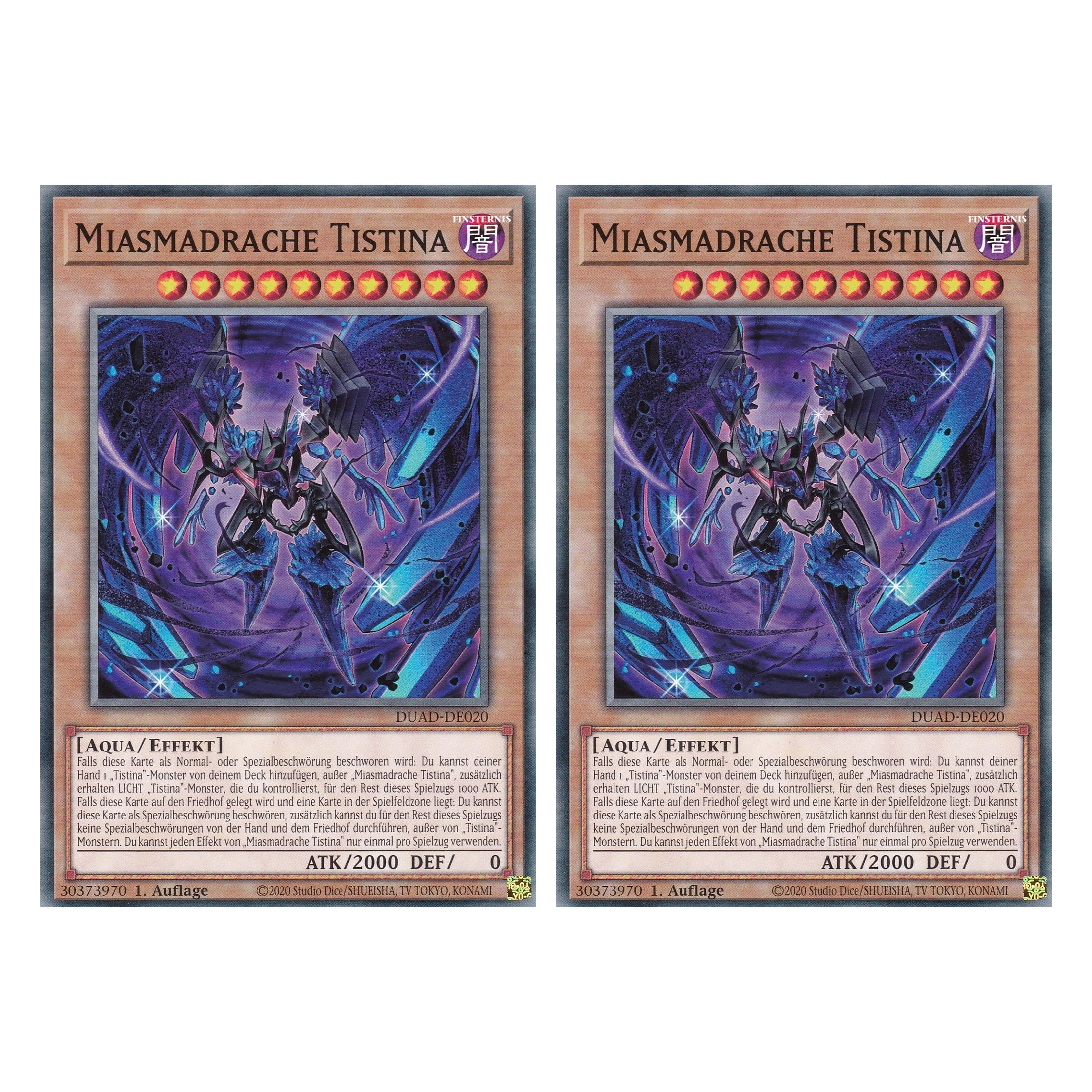 Miasmadrache Tistina - DUAD-DE020 - Common - Deutsch - 1. Auflage - Duelist’s Advance - Duo Set (2 Stück) - Yu-Gi-Oh!