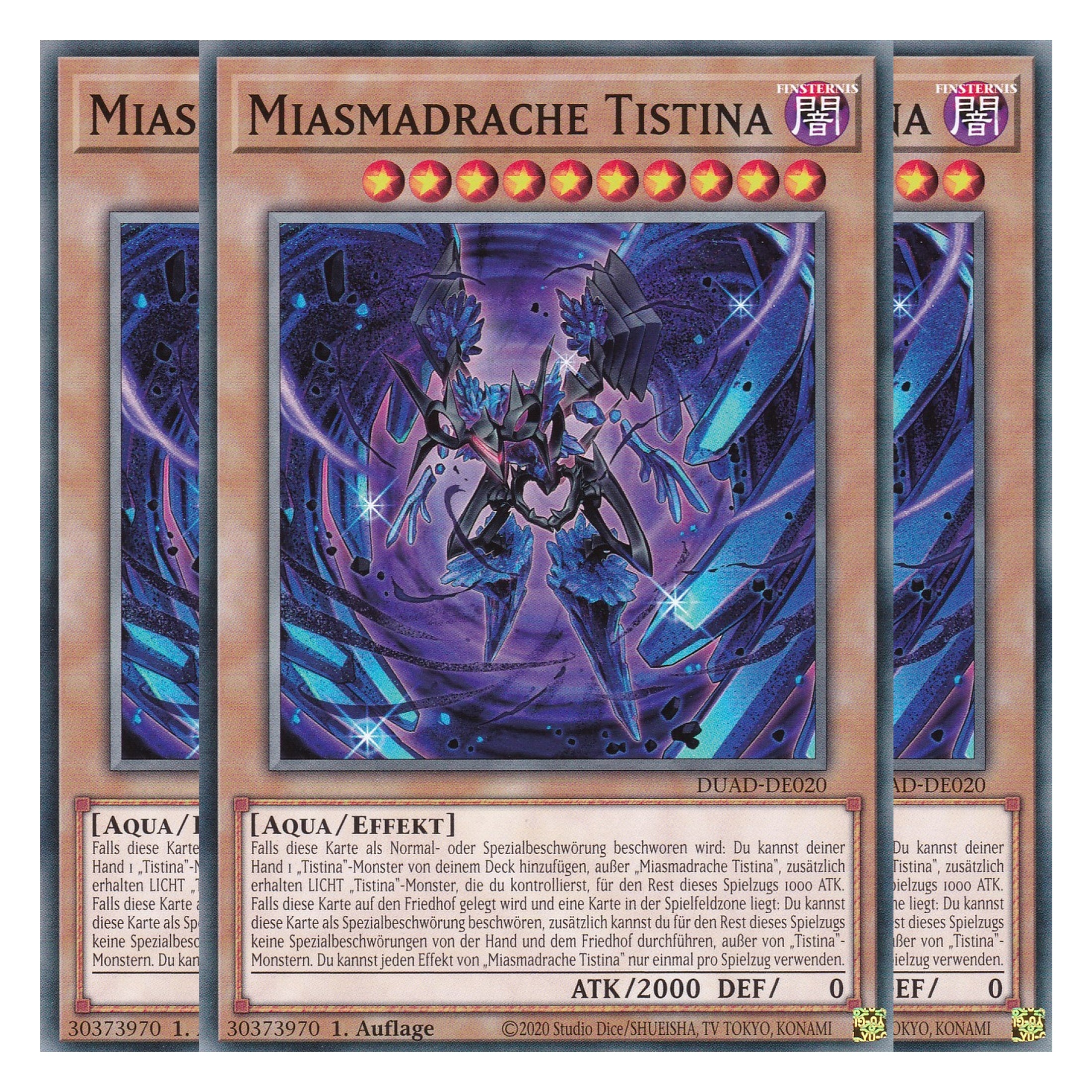 Miasmadrache Tistina - DUAD-DE020 - Common - Deutsch - 1. Auflage - Duelist’s Advance - Playset (3 Kopien) - Yu-Gi-Oh!