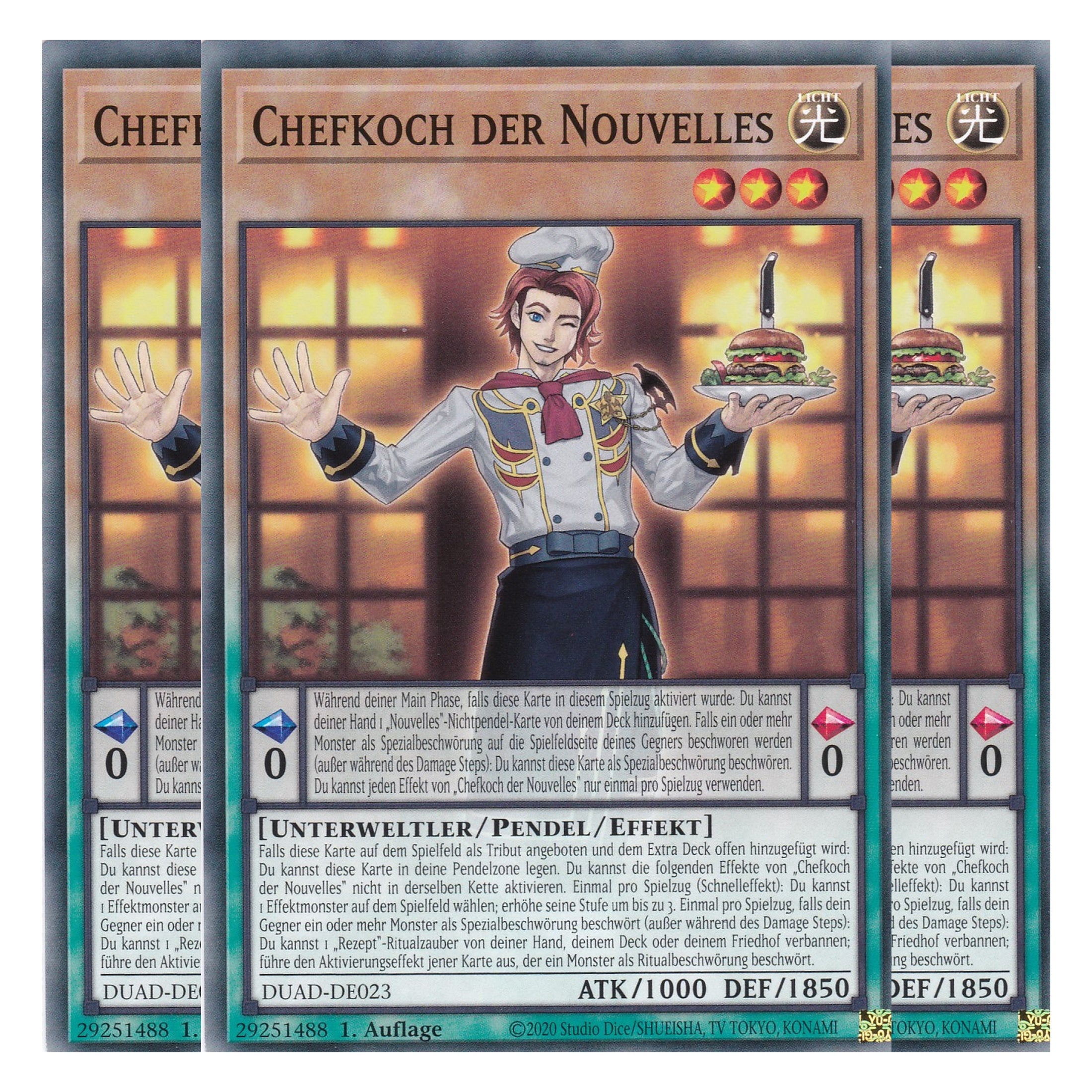 Chefkoch der Nouvelles - DUAD-DE023 - Common - Deutsch - 1. Auflage - Duelist’s Advance - Playset (3 Kopien) - Yu-Gi-Oh!