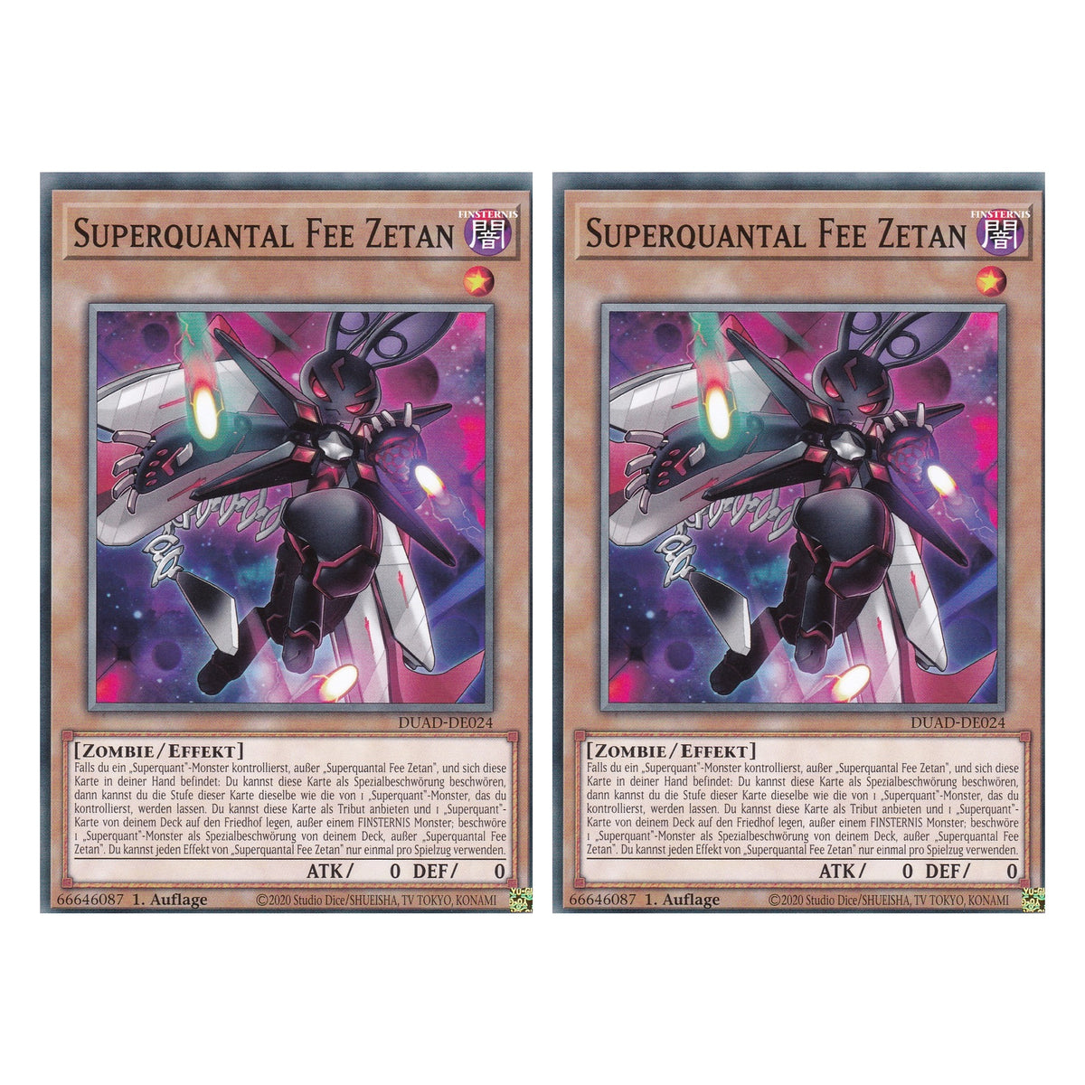 Superquantal Fee Zetan - DUAD-DE024 - Common - Deutsch - 1. Auflage - Duelist’s Advance - Duo Set (2 Stück) - Yu-Gi-Oh!