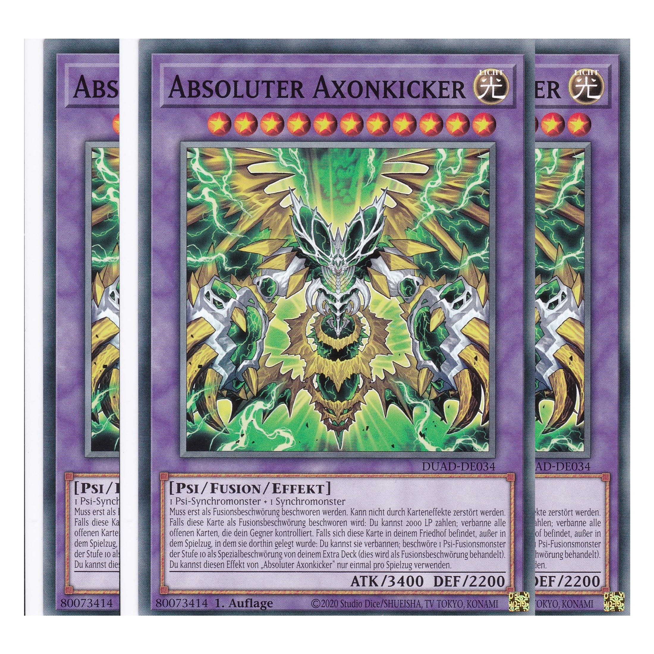 Absoluter Axonkicker - DUAD-DE034 - Common - Deutsch - 1. Auflage - Duelist’s Advance - Playset (3 Kopien) - Yu-Gi-Oh!