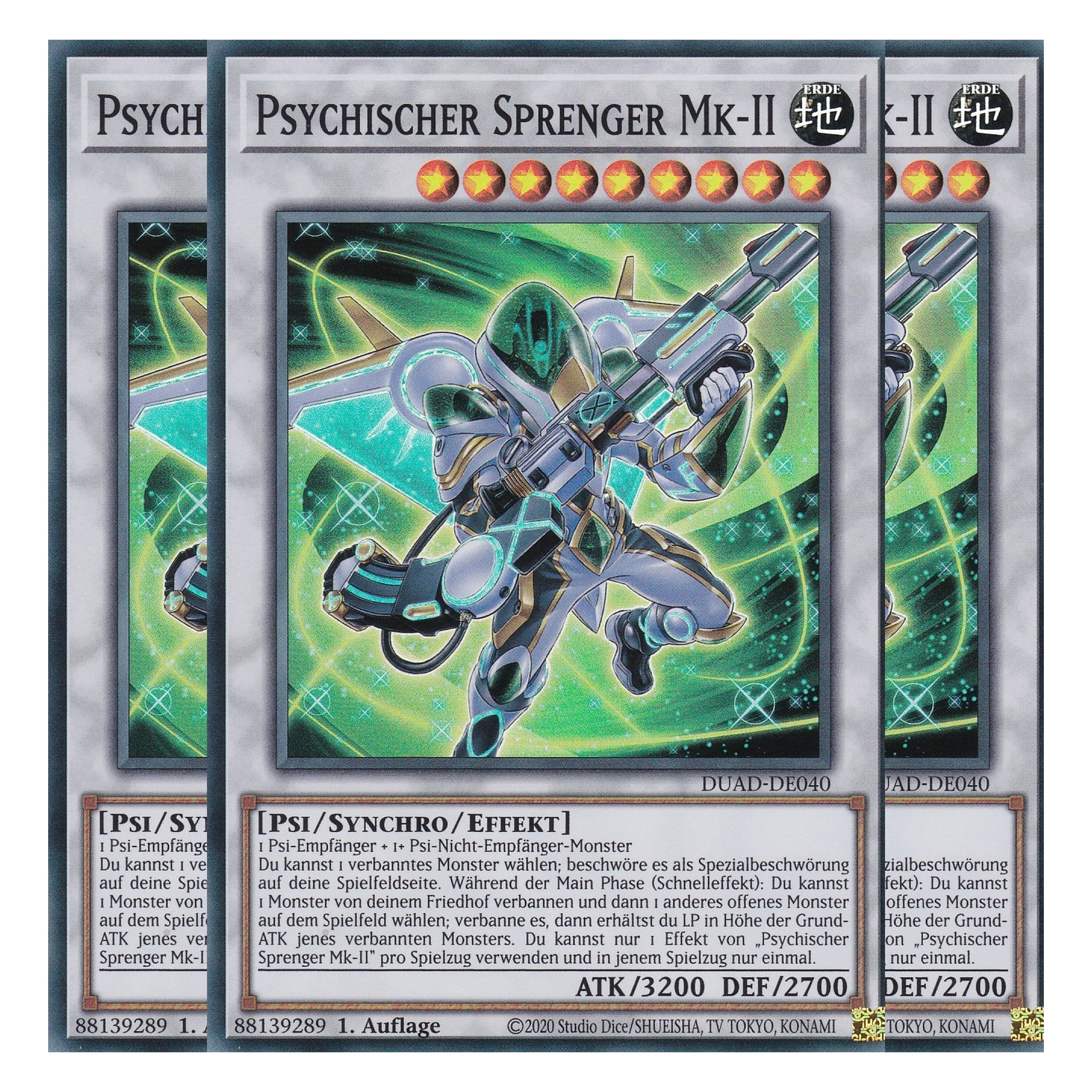 Psychischer Sprenger Mk-II - DUAD-DE040 - Super Rare - Deutsch - 1. Auflage - Duelist’s Advance - Playset (3 Kopien) - Yu-Gi-Oh!