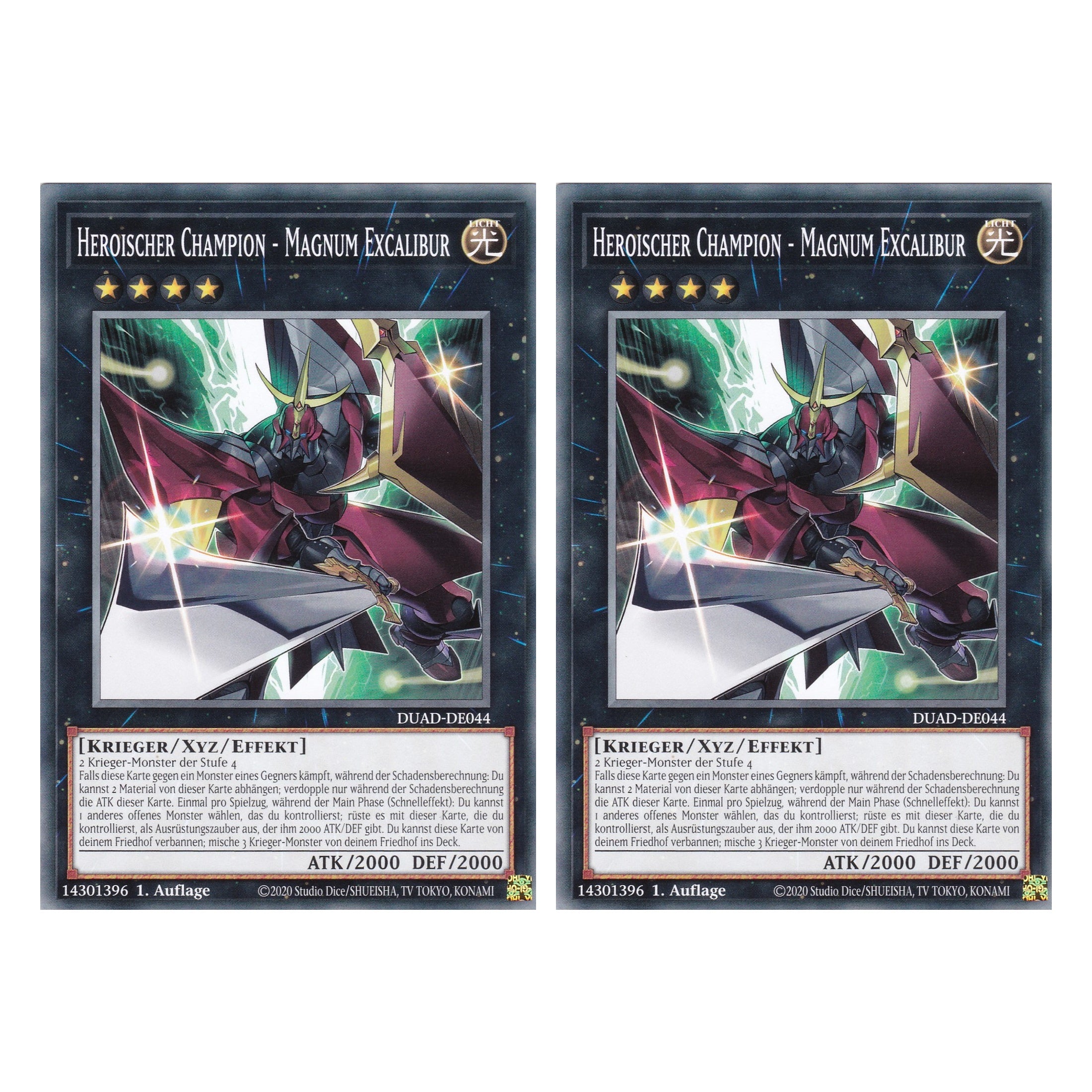 Heroischer Champion - Magnum Excalibur - DUAD-DE044 - Common - Deutsch - 1. Auflage - Duelist’s Advance - Duo Set (2 Stück) - Yu-Gi-Oh!