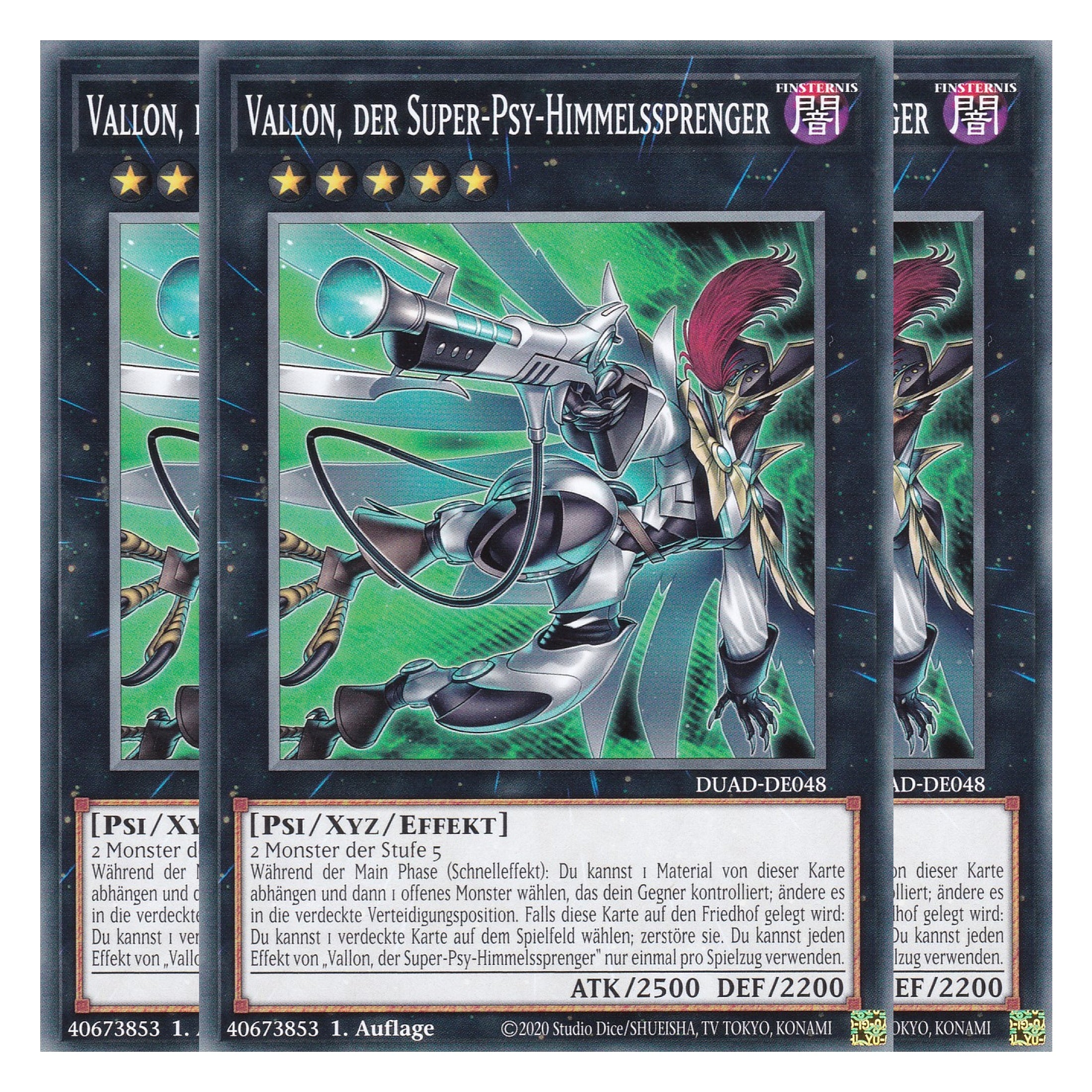 Vallon, der Super-Psy-Himmelssprenger - DUAD-DE048 - Common - Deutsch - 1. Auflage - Duelist’s Advance - Playset (3 Kopien) - Yu-Gi-Oh!