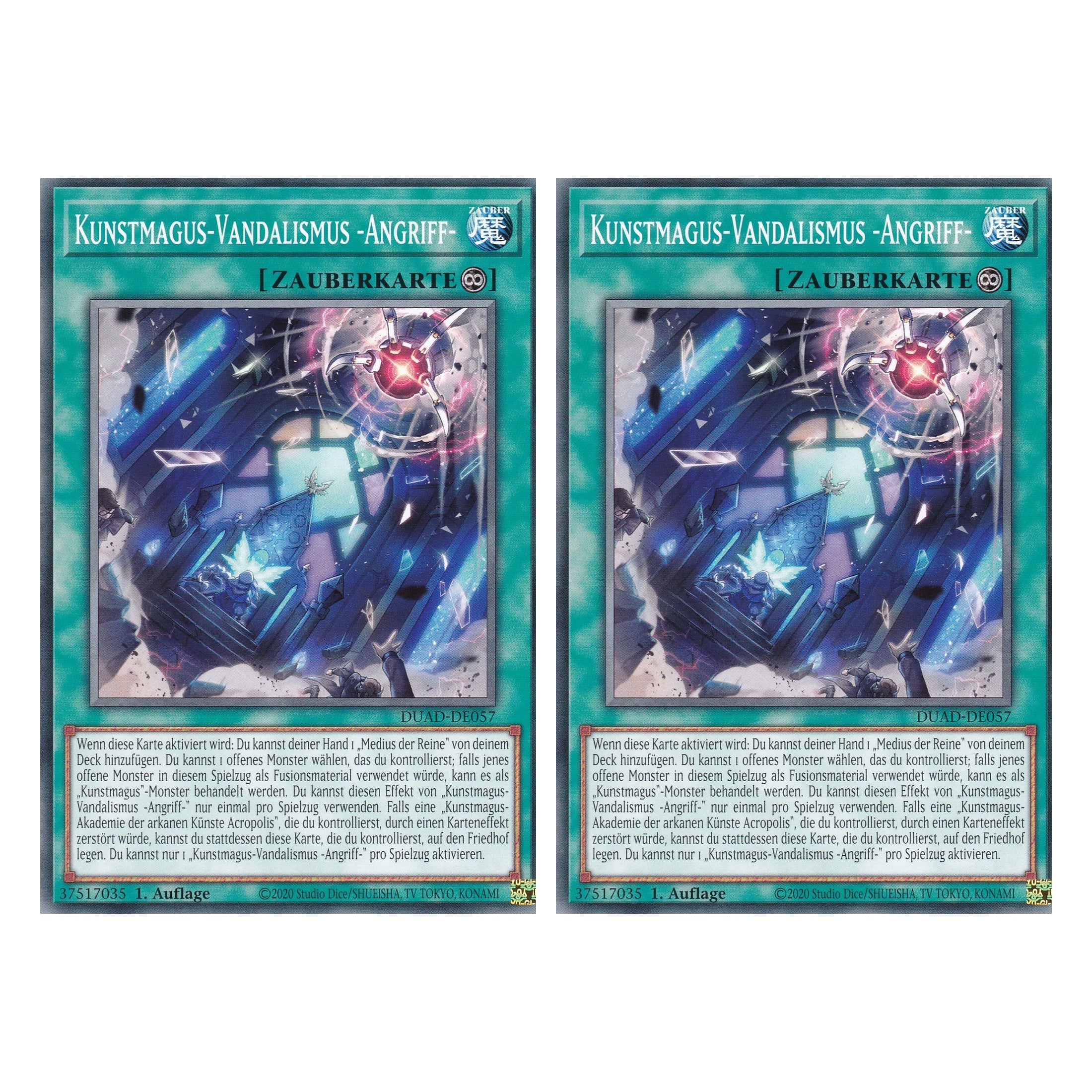 Kunstmagus-Vandalismus -Angriff- - DUAD-DE057 - Common - Deutsch - 1. Auflage - Duelist’s Advance - Duo Set (2 Stück) - Yu-Gi-Oh!