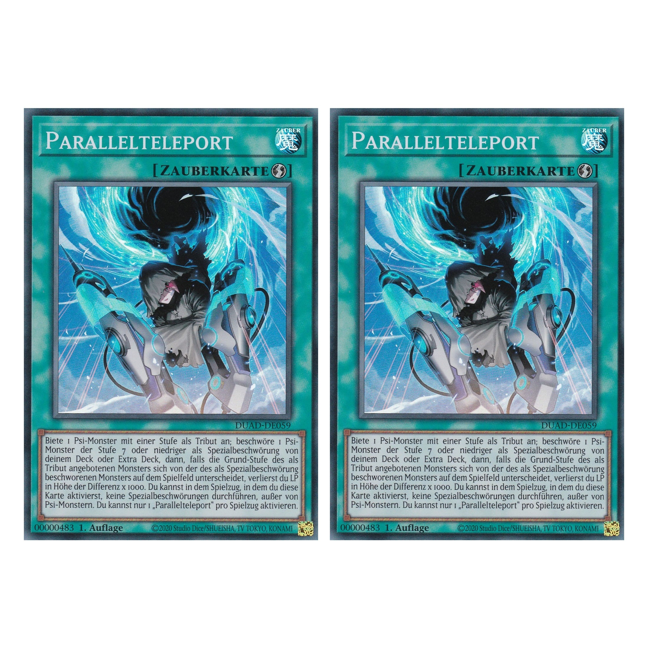 Parallelteleport - DUAD-DE059 - Super Rare - Deutsch - 1. Auflage - Duelist’s Advance - Duo Set (2 Stück) - Yu-Gi-Oh!