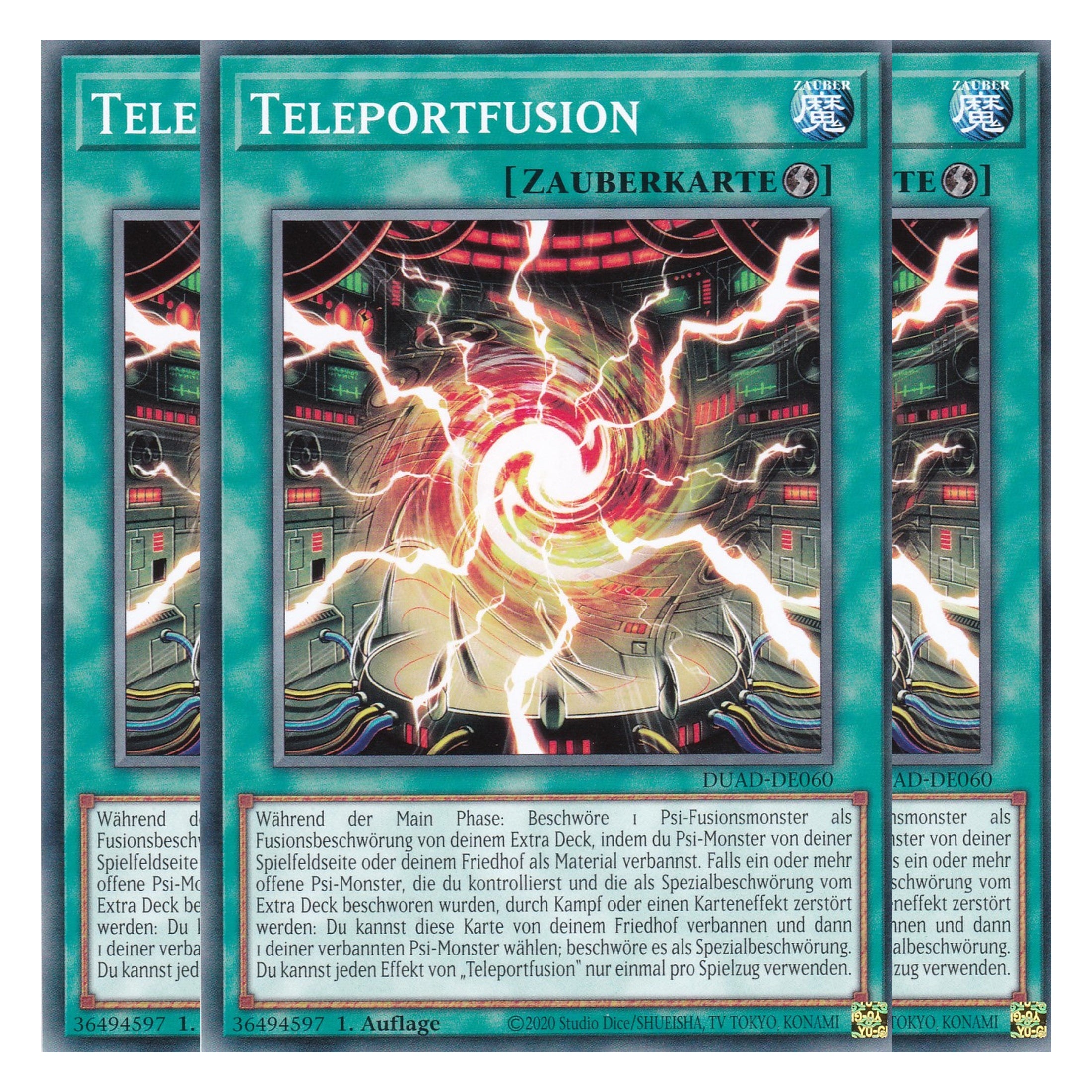 Teleportfusion - DUAD-DE060 - Common - Deutsch - 1. Auflage - Duelist’s Advance - Playset (3 Kopien) - Yu-Gi-Oh!