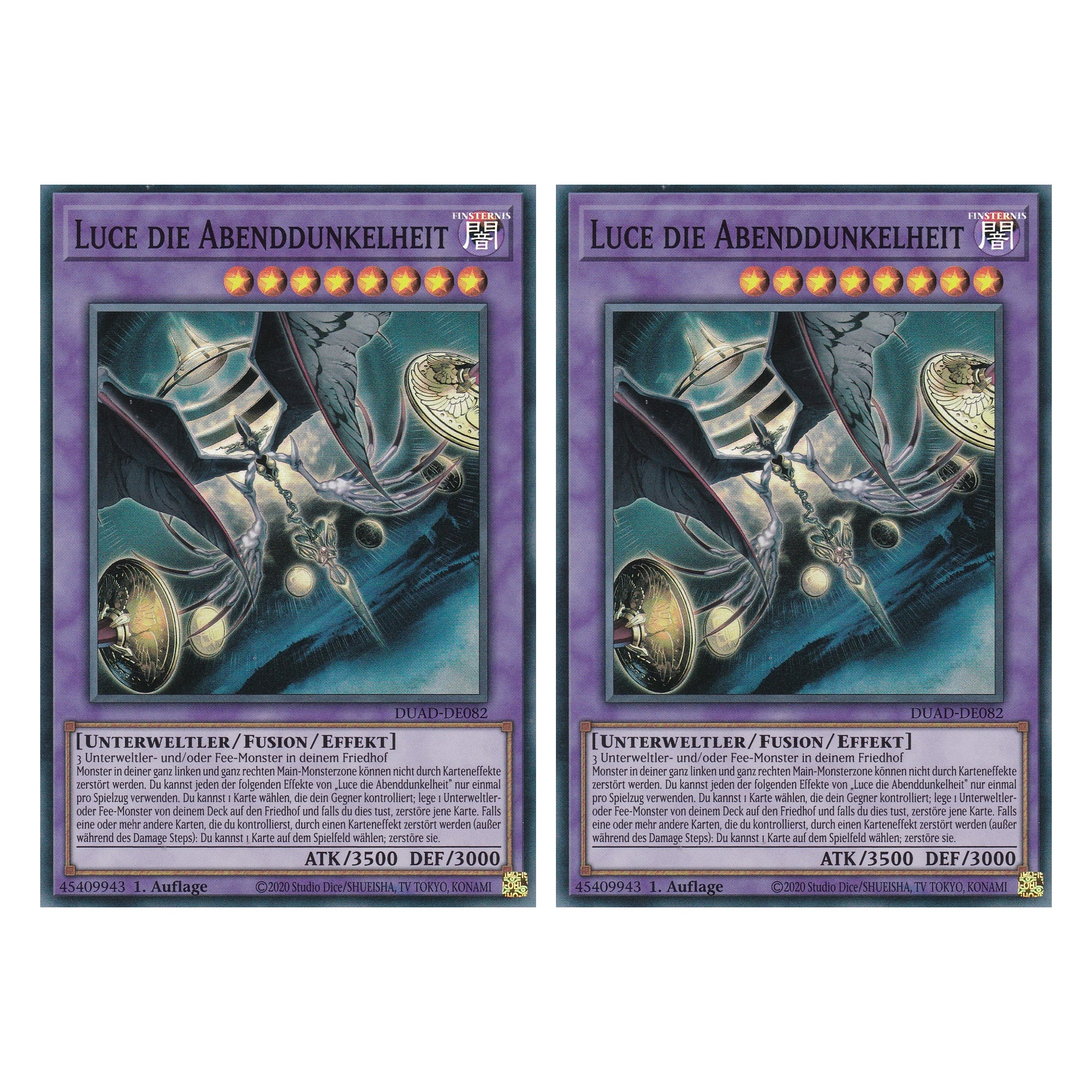 Luce die Abenddunkelheit - DUAD-DE082 - Super Rare - Deutsch - 1. Auflage - Duelist’s Advance - Duo Set (2 Stück) - Yu-Gi-Oh!