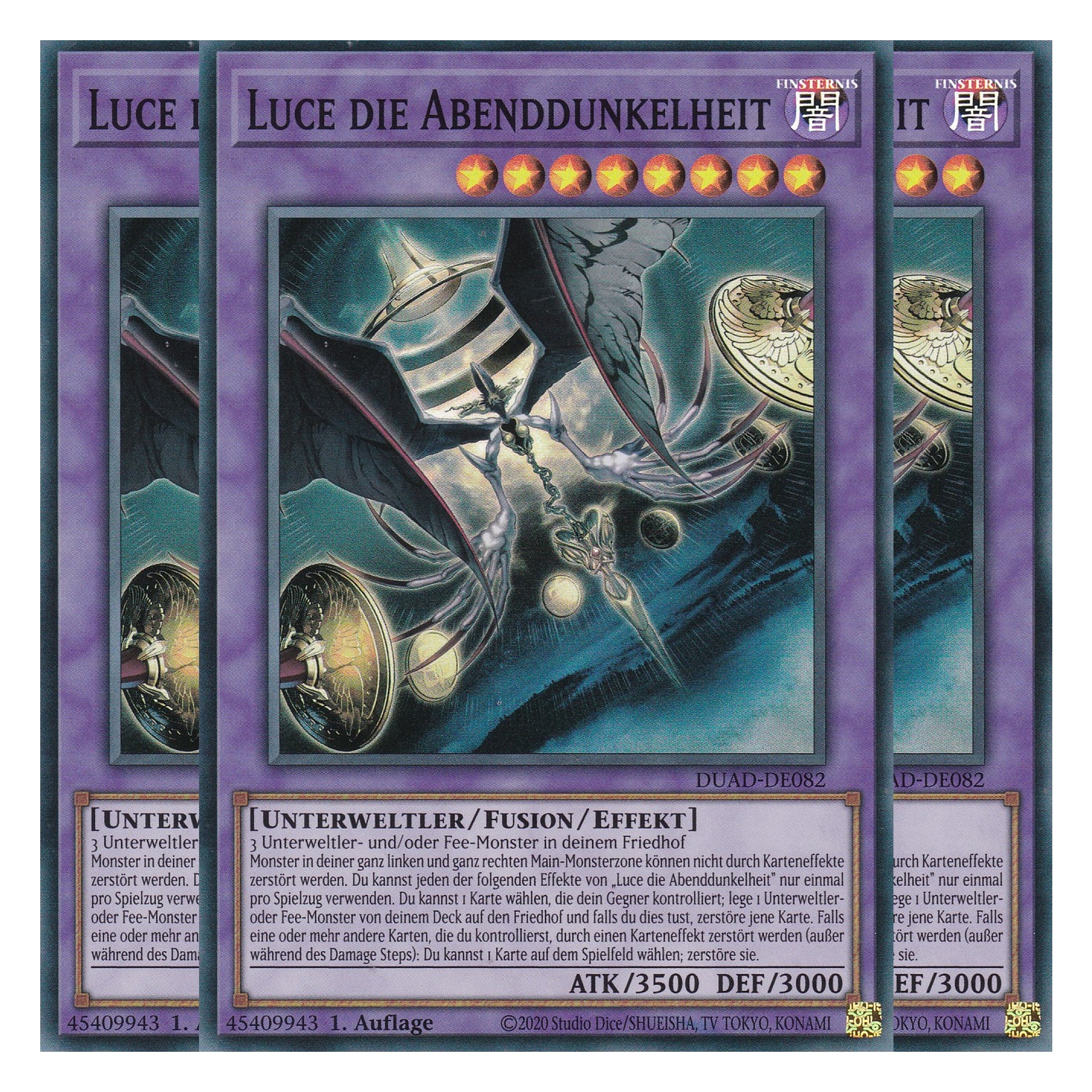 Luce die Abenddunkelheit - DUAD-DE082 - Super Rare - Deutsch - 1. Auflage - Duelist’s Advance - Playset (3 Kopien) - Yu-Gi-Oh!