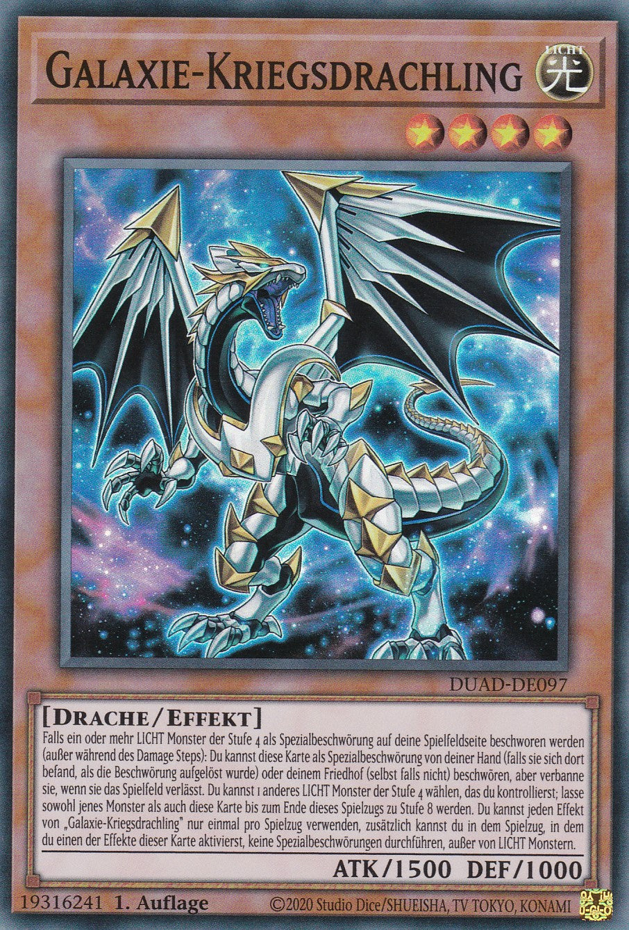 Galaxie-Kriegsdrachling - DUAD-DE097 - Super Rare - Deutsch - 1. Auflage - Duelist's Advance