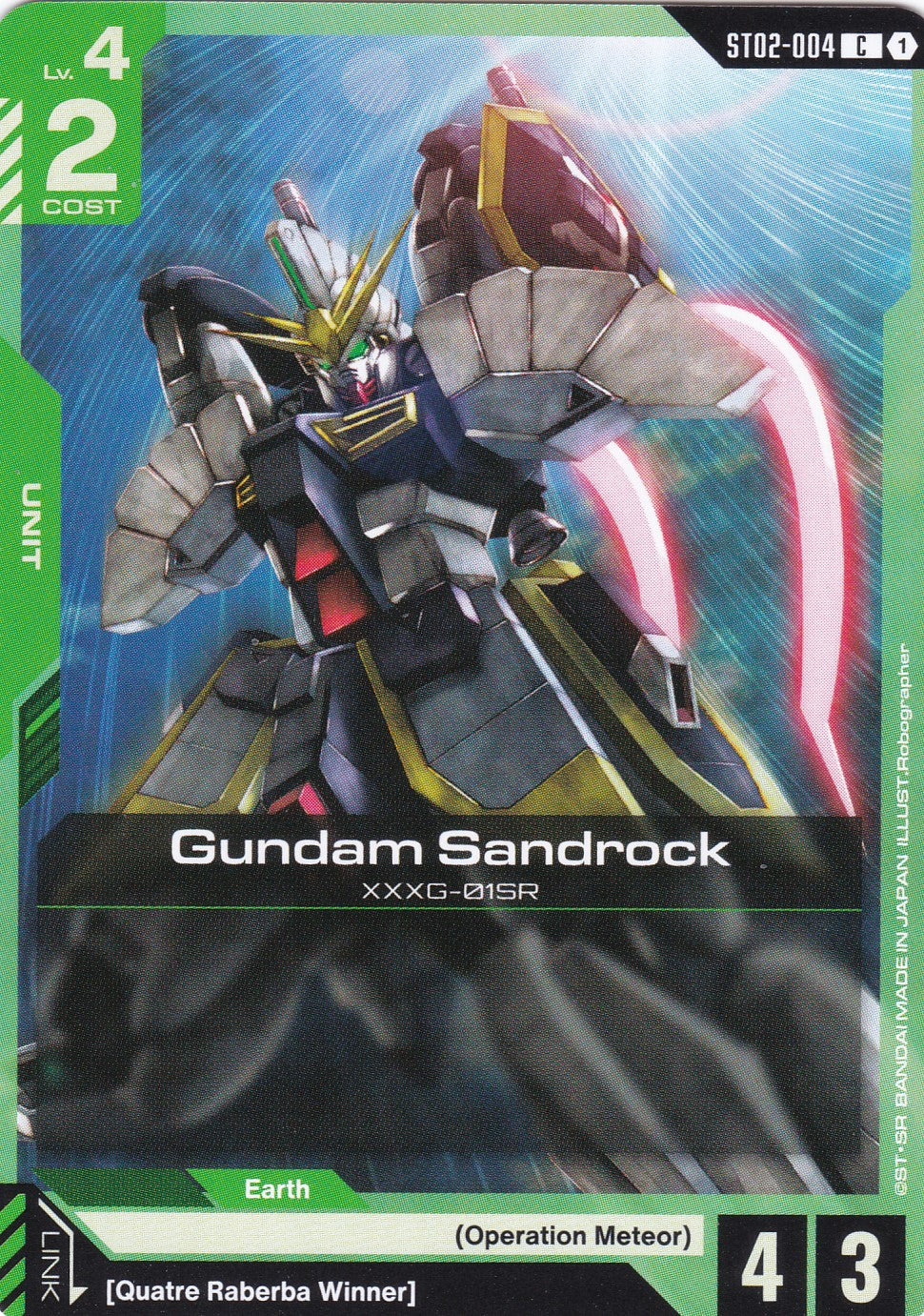 Gundam Sandrock XXG-015R - ST02-004 - Common - Wings of Advance - GUNDAM TCG