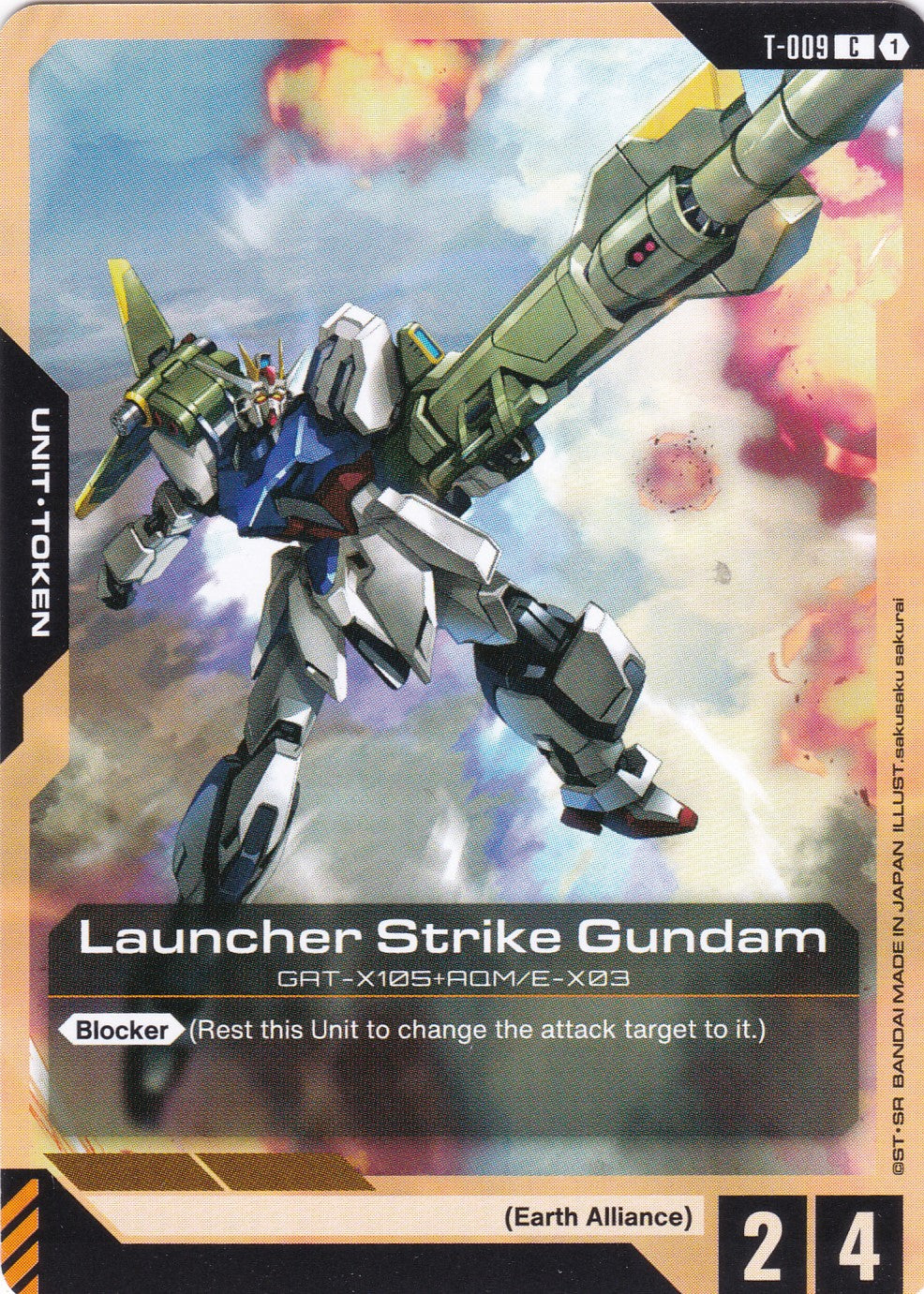 Launcher Strike Gundam GATX105+AQM&E-X03 - T-009 - Common - SEED Strike - GUNDAM TCG