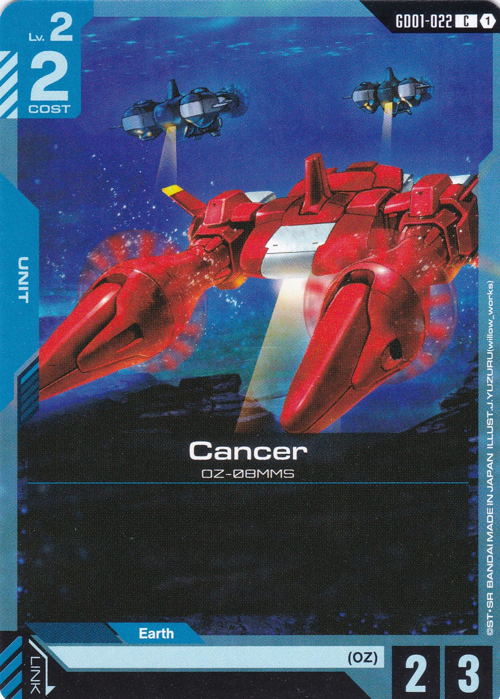 Cancer OZ-08MMS - GD01-022 - Common - Newtype Rising - GUNDAM TCG