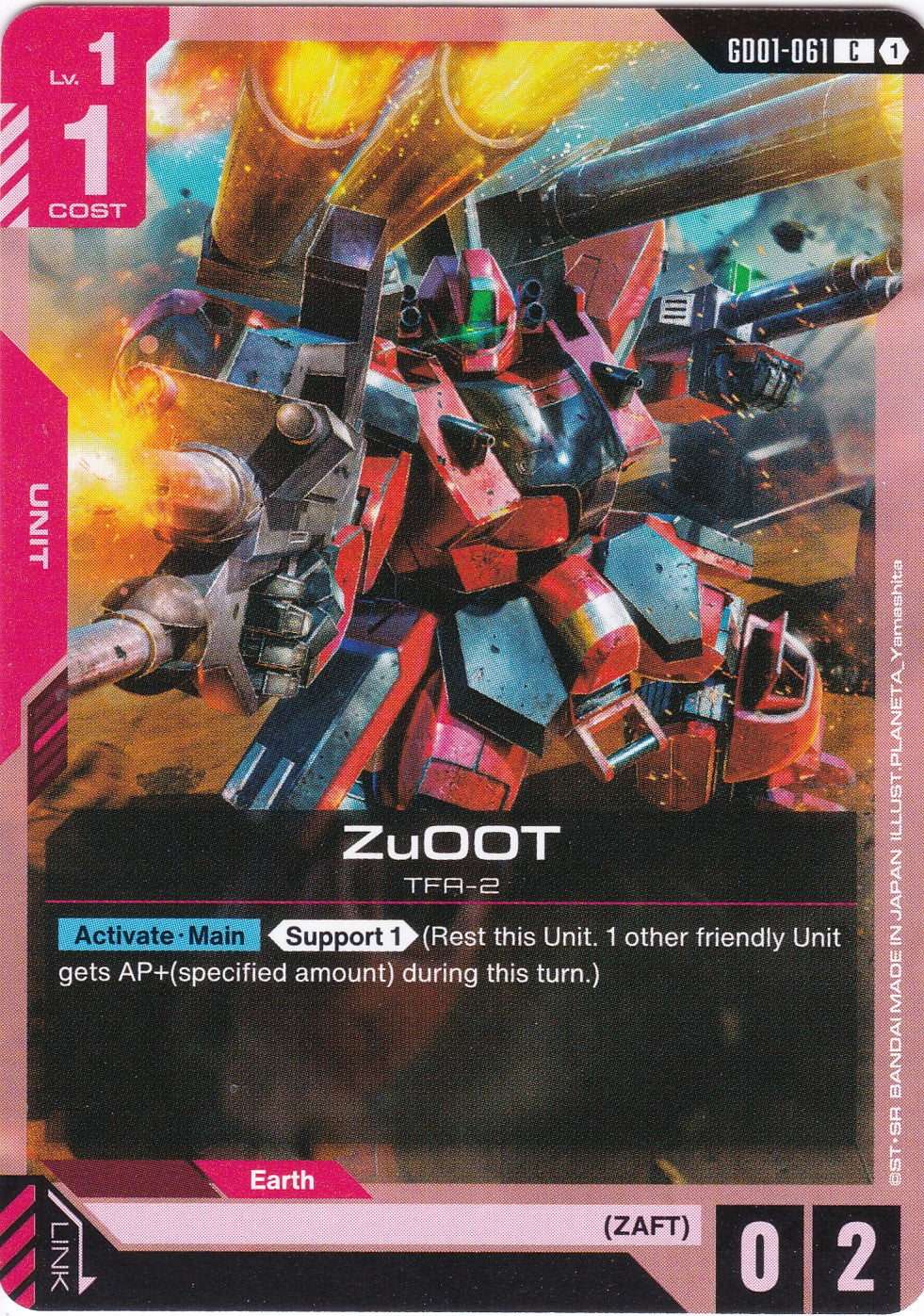 ZuOOT TFA-2 - GD01-061 - Common - Newtype Rising - GUNDAM TCG