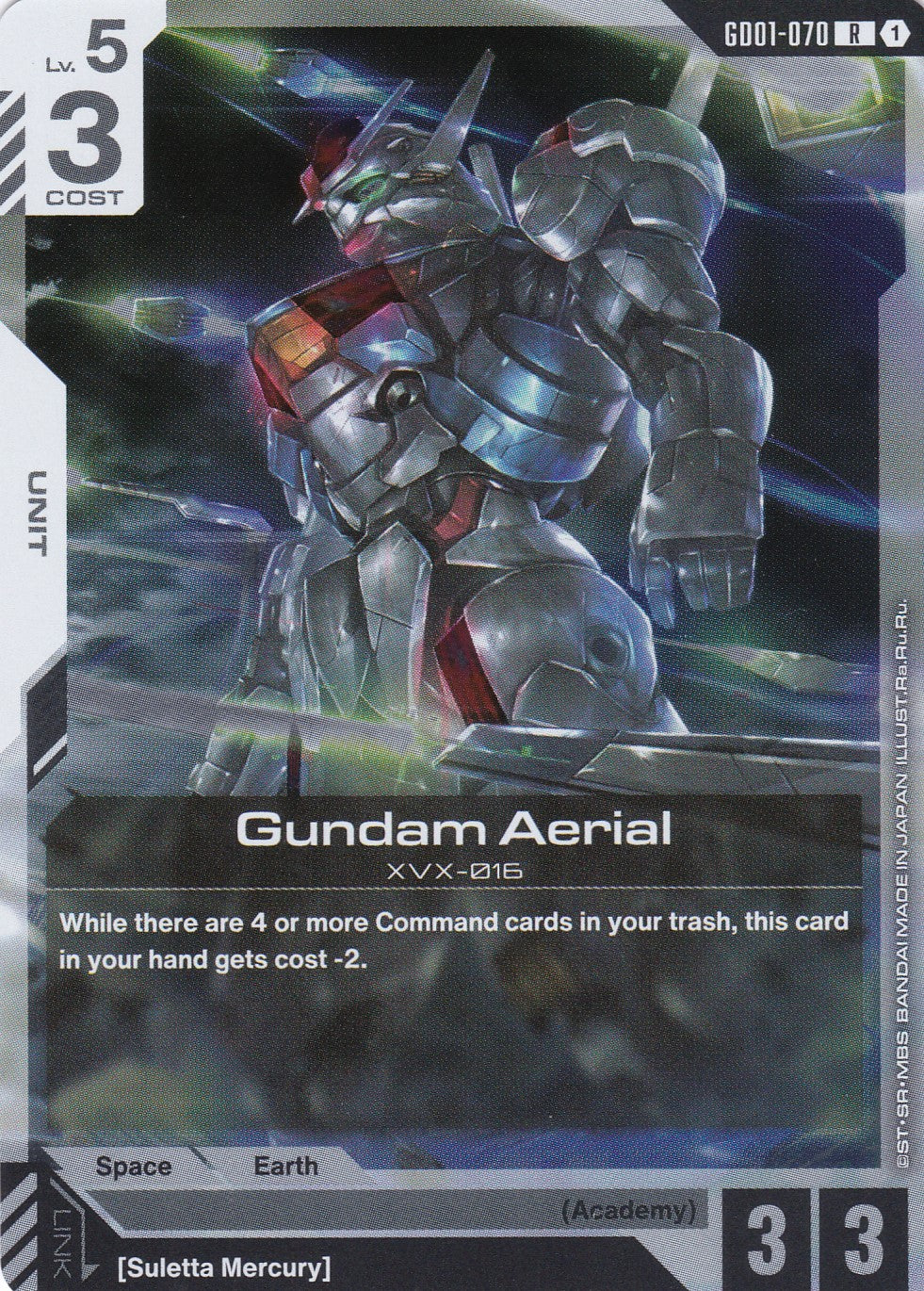 Gundam Aerial XVX-016 - GD01-070 - Rare - Newtype Rising - GUNDAM TCG