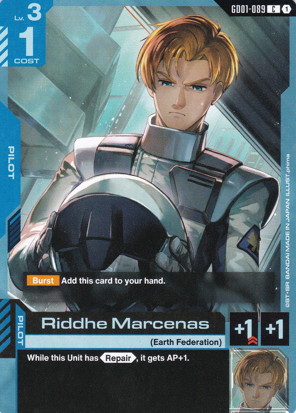 Middhe Marcenas - GD01-089 - Common - Newtype Rising - GUNDAM TCG