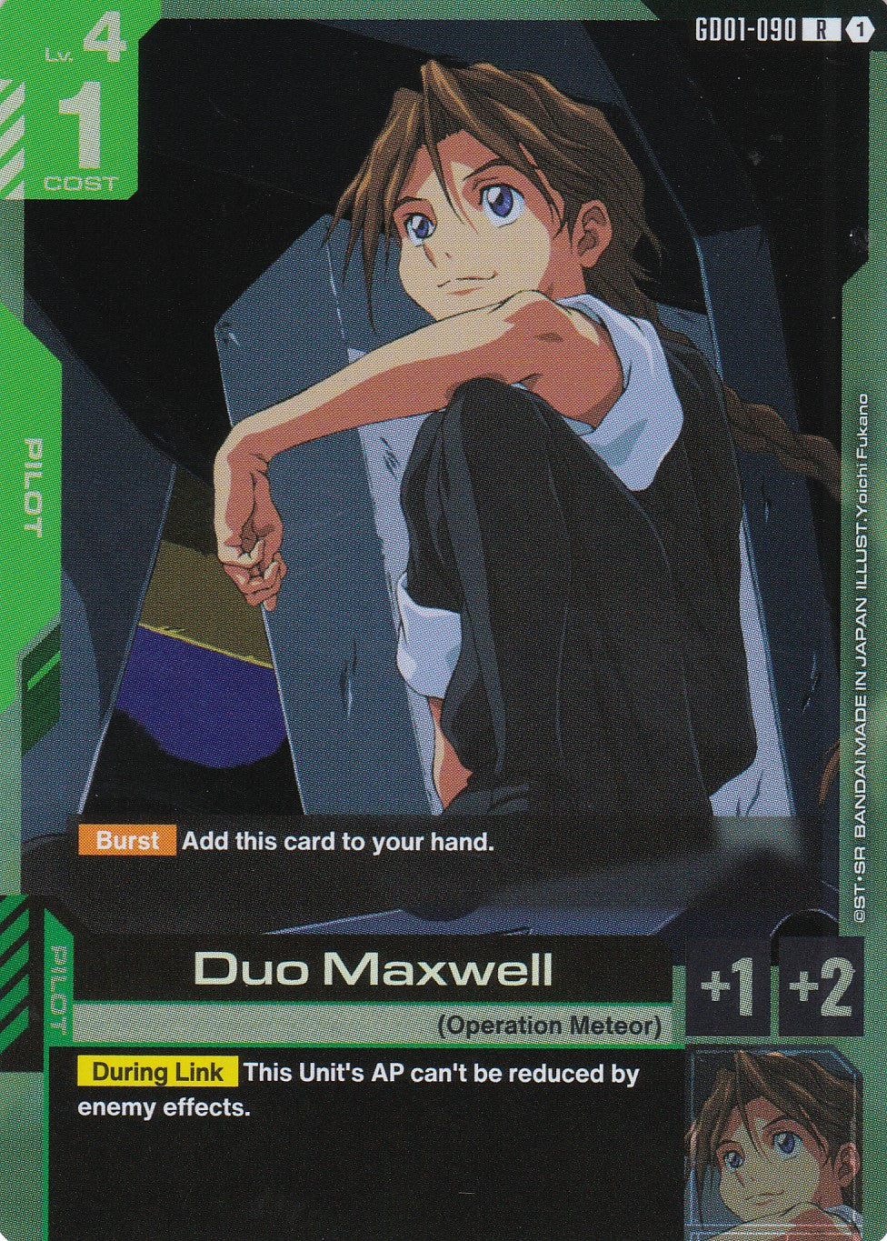 Duo Maxwell - GD01-090 - Rare - Newtype Rising - GUNDAM TCG