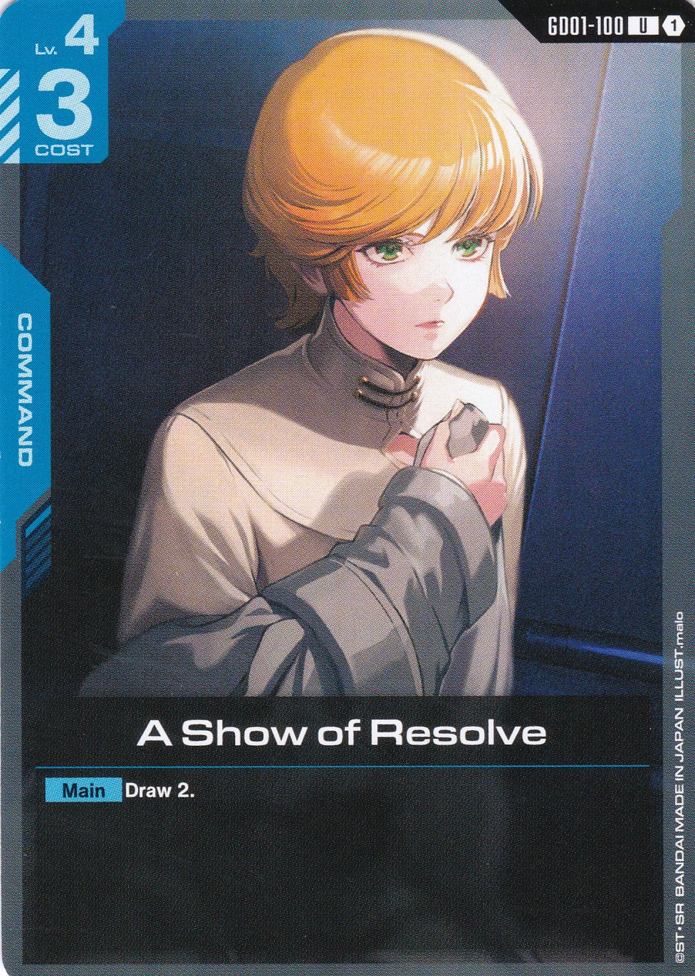 A Show of Resolve - GD01-100 - Uncommon - Newtype Rising - GUNDAM TCG