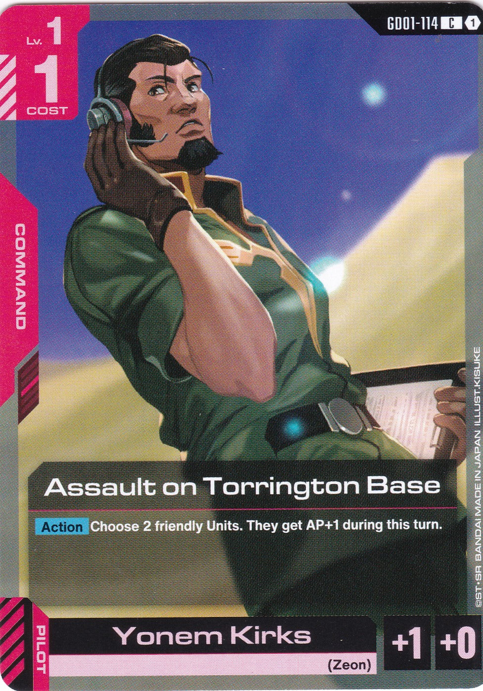 Assault on Torrington Base - GD01-114 - Common - Newtype Rising - GUNDAM TCG