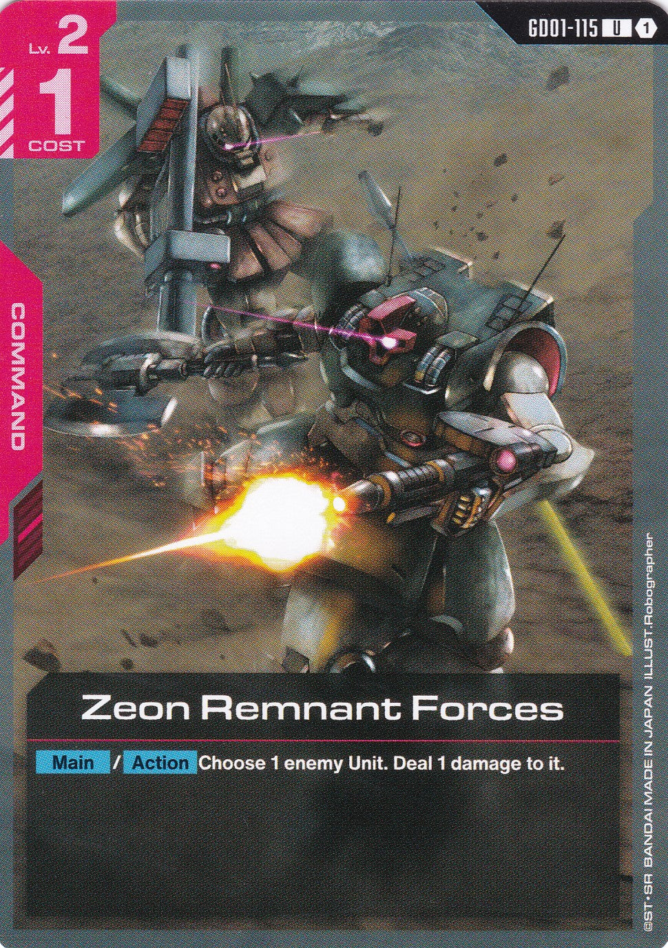 Zeon Remnant Forces - GD01-115 - Uncommon - Newtype Rising - GUNDAM TCG