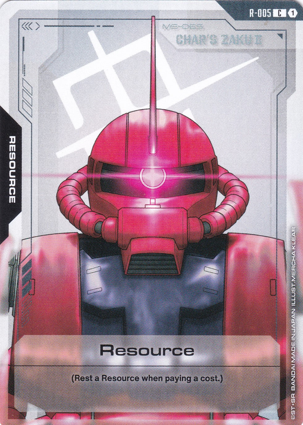 Resource (Char's ZAKU II MS-06S) - R-005 - Common - Newtype Rising - GUNDAM TCG