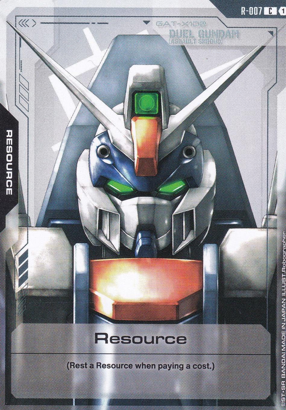 Resource (Duel Gundam Assault Shroud GAT-X102) - R-007 - Common - Newtype Rising - GUNDAM TCG